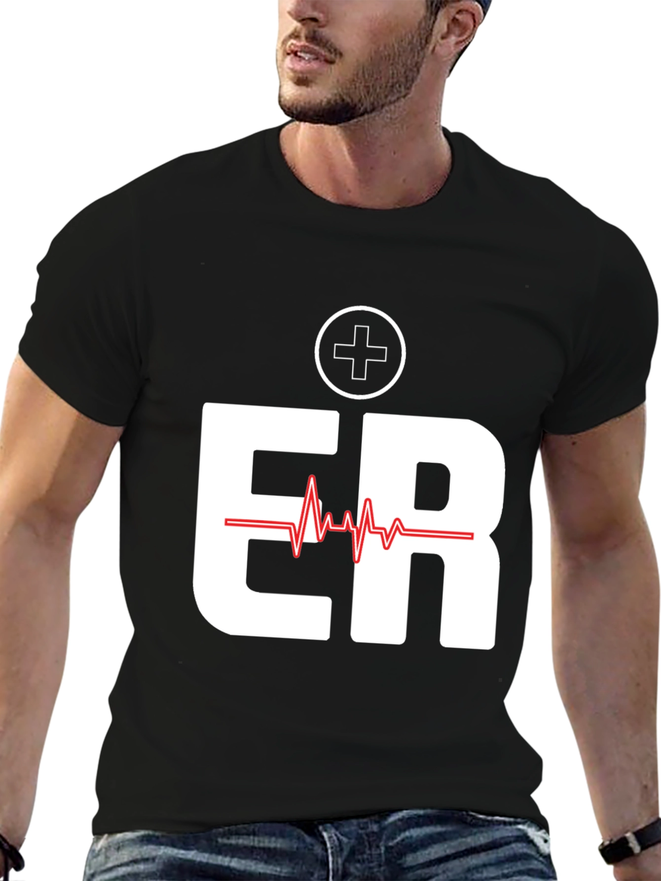 ER Emergency Room Heartbeat Graphic T-Shirt