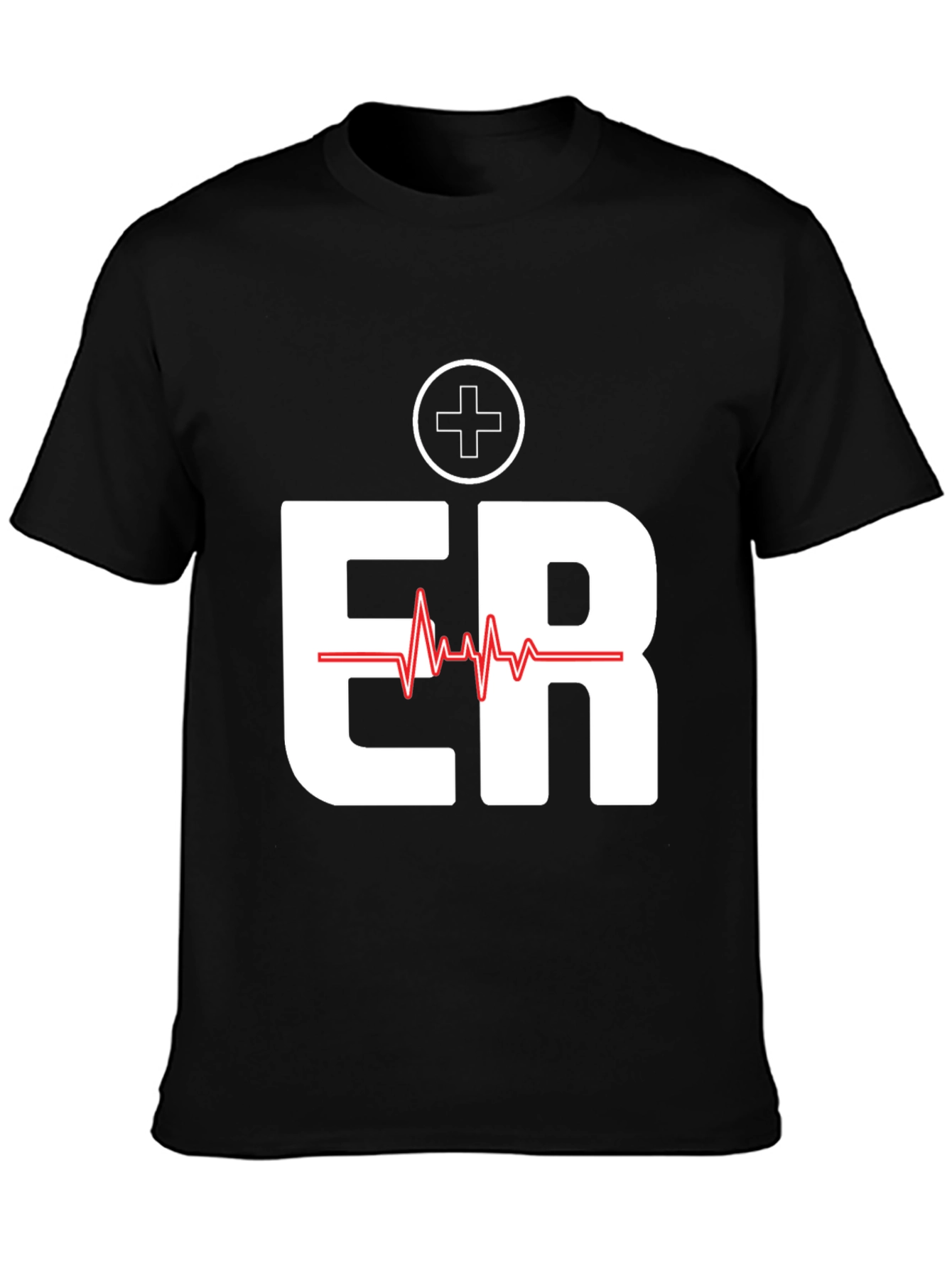 ER Emergency Room Heartbeat Graphic T-Shirt