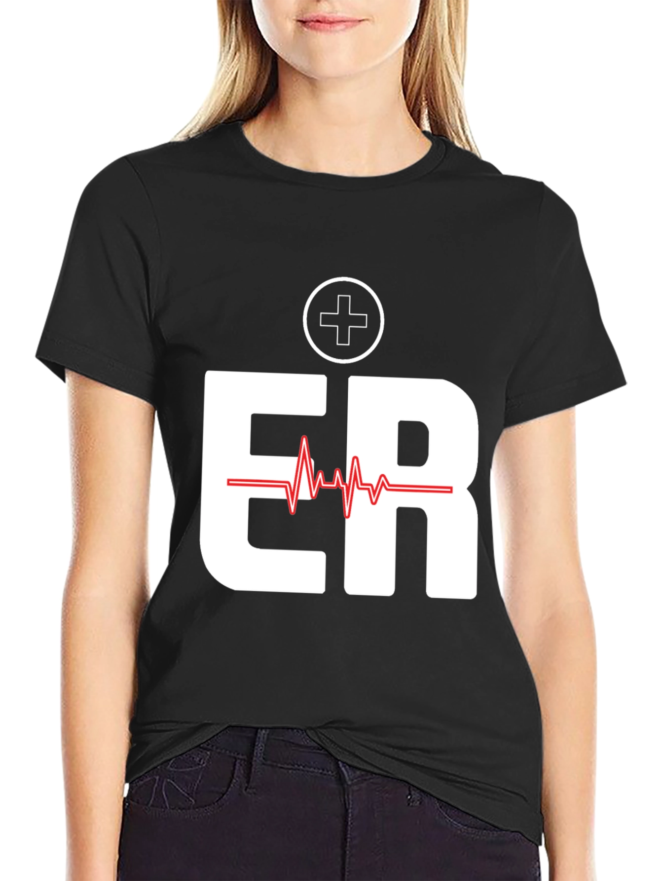 ER Emergency Room Heartbeat Graphic T-Shirt