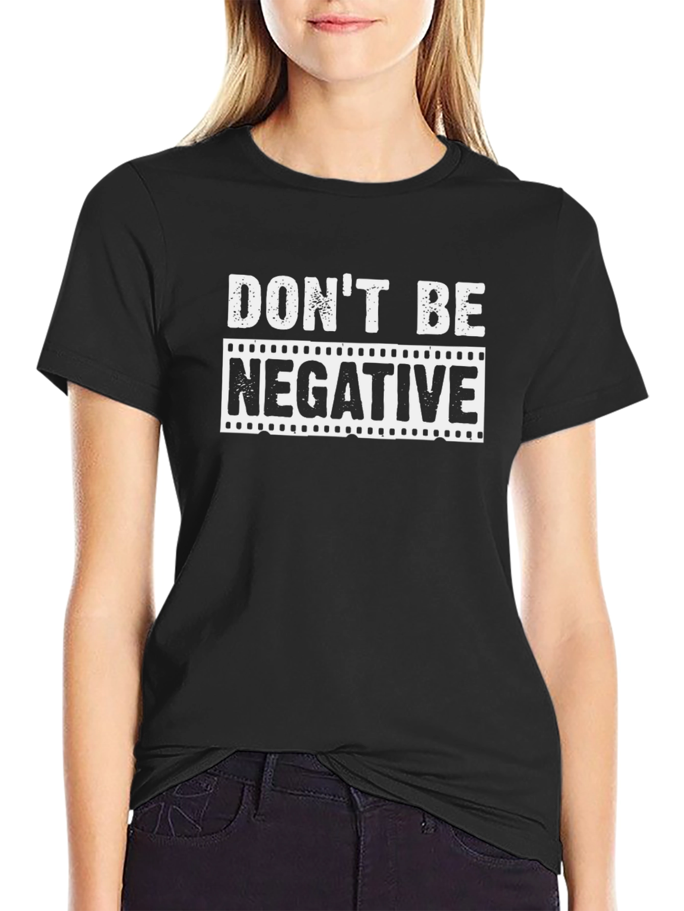 Dont Be Negative Black Graphic Tee