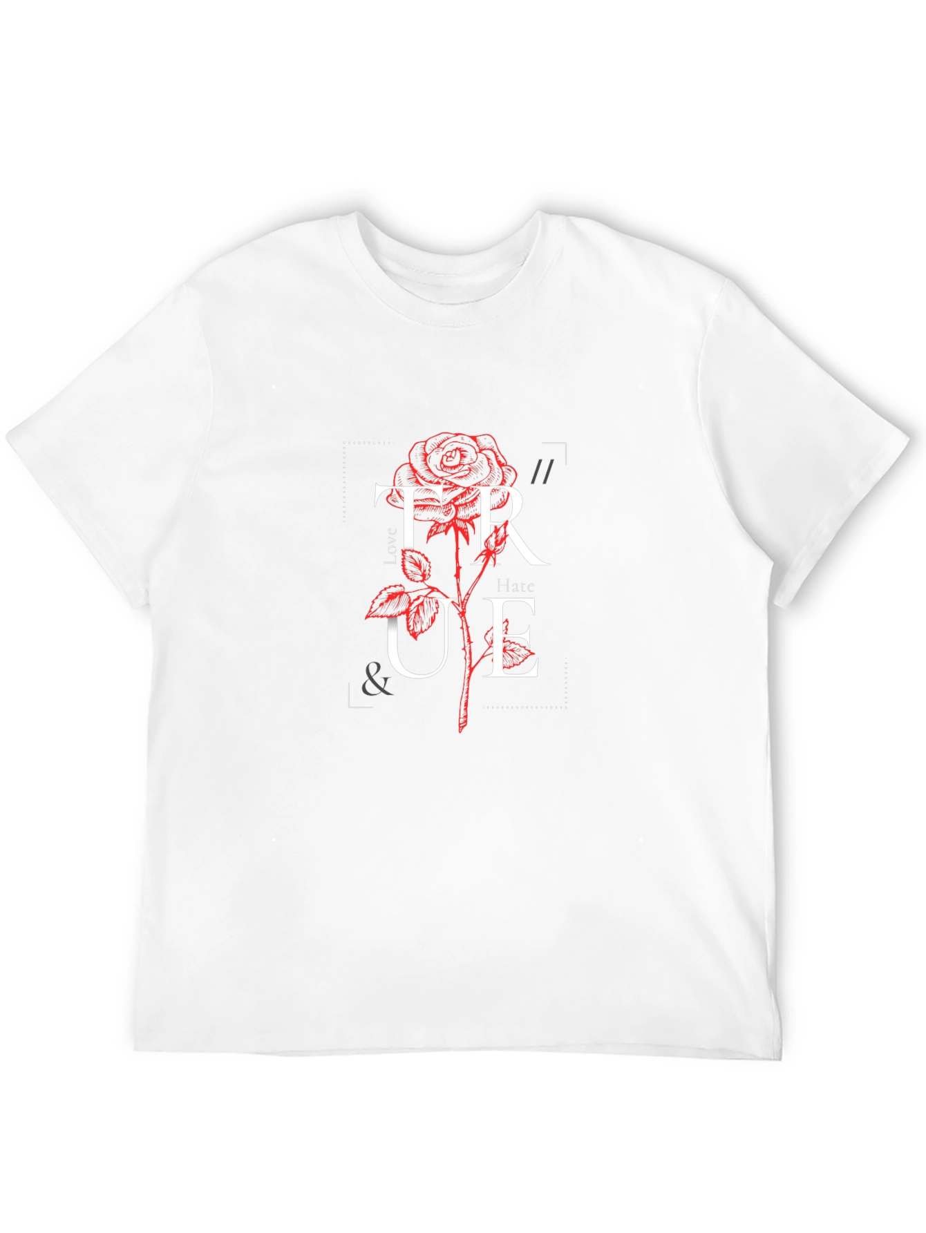 True Love & Hate Rose Graphic Tee