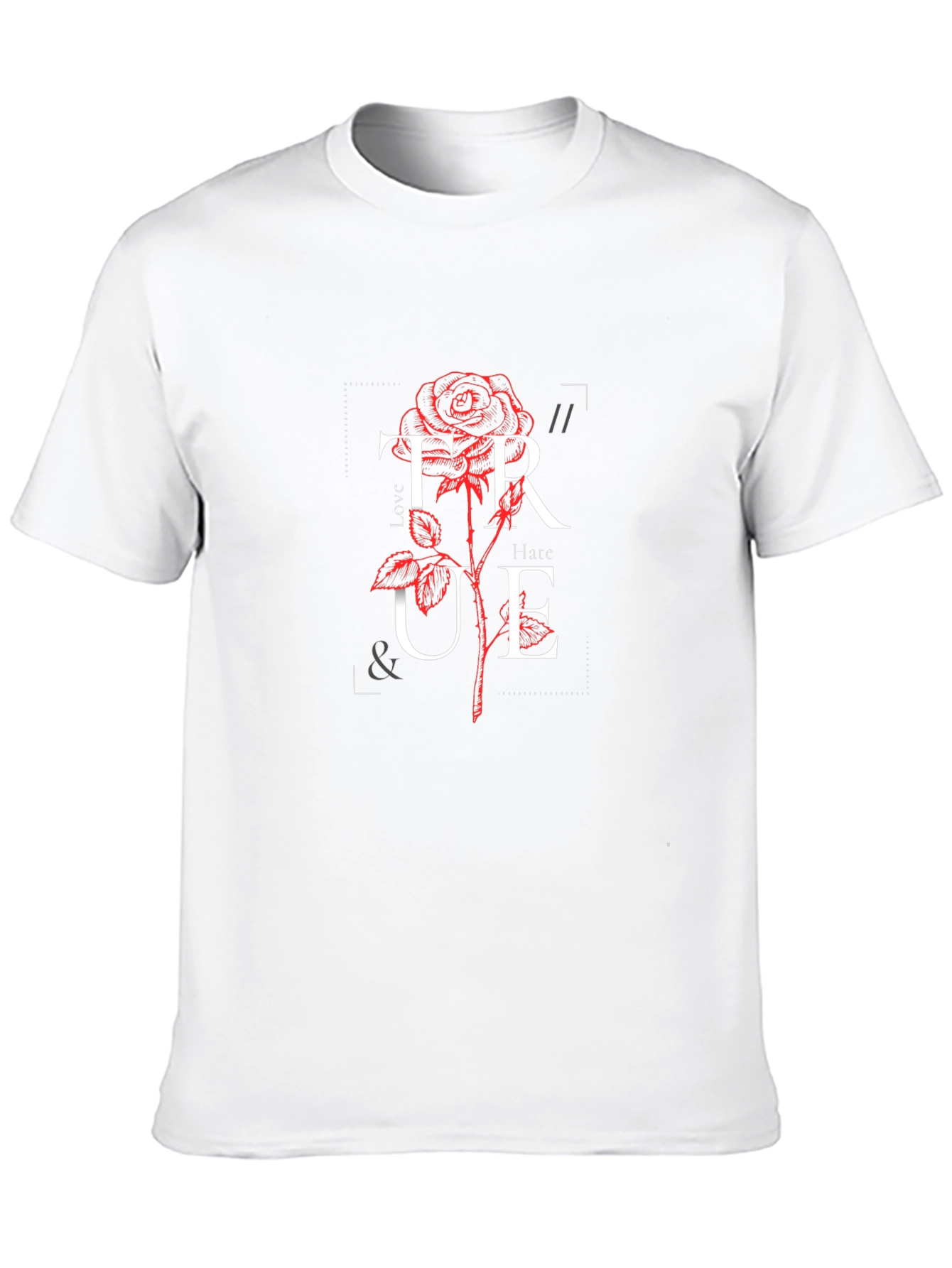 True Love & Hate Rose Graphic Tee