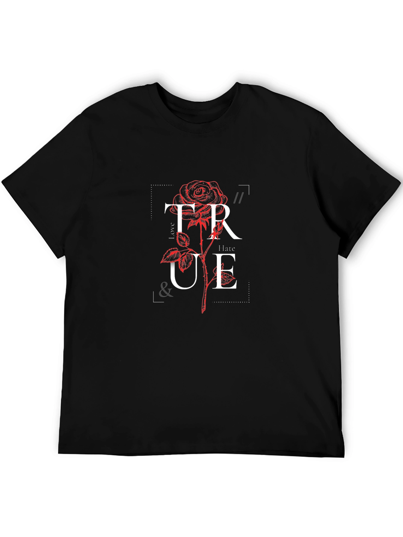 True Love & Hate Rose Graphic Tee