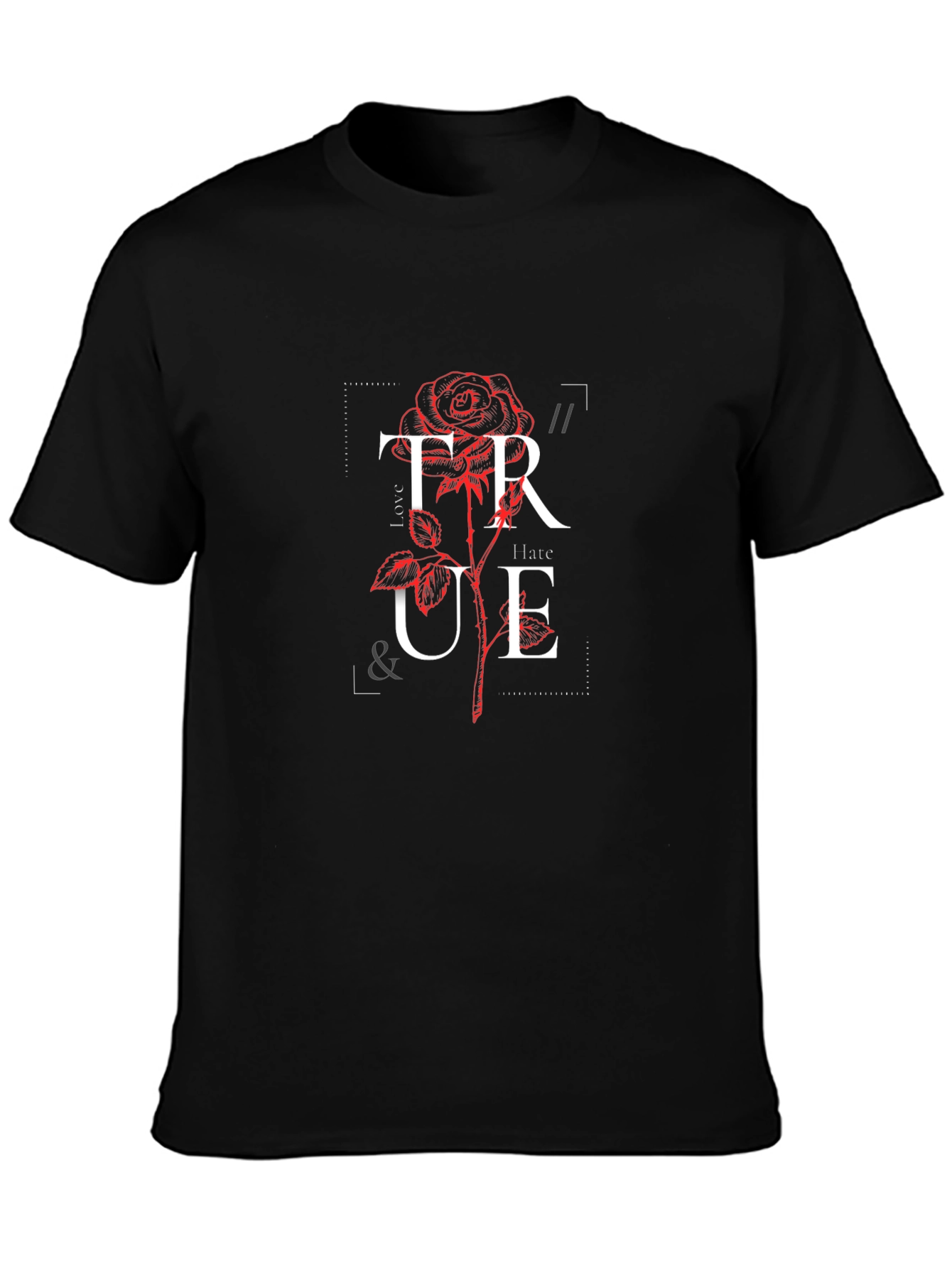 True Love & Hate Rose Graphic Tee