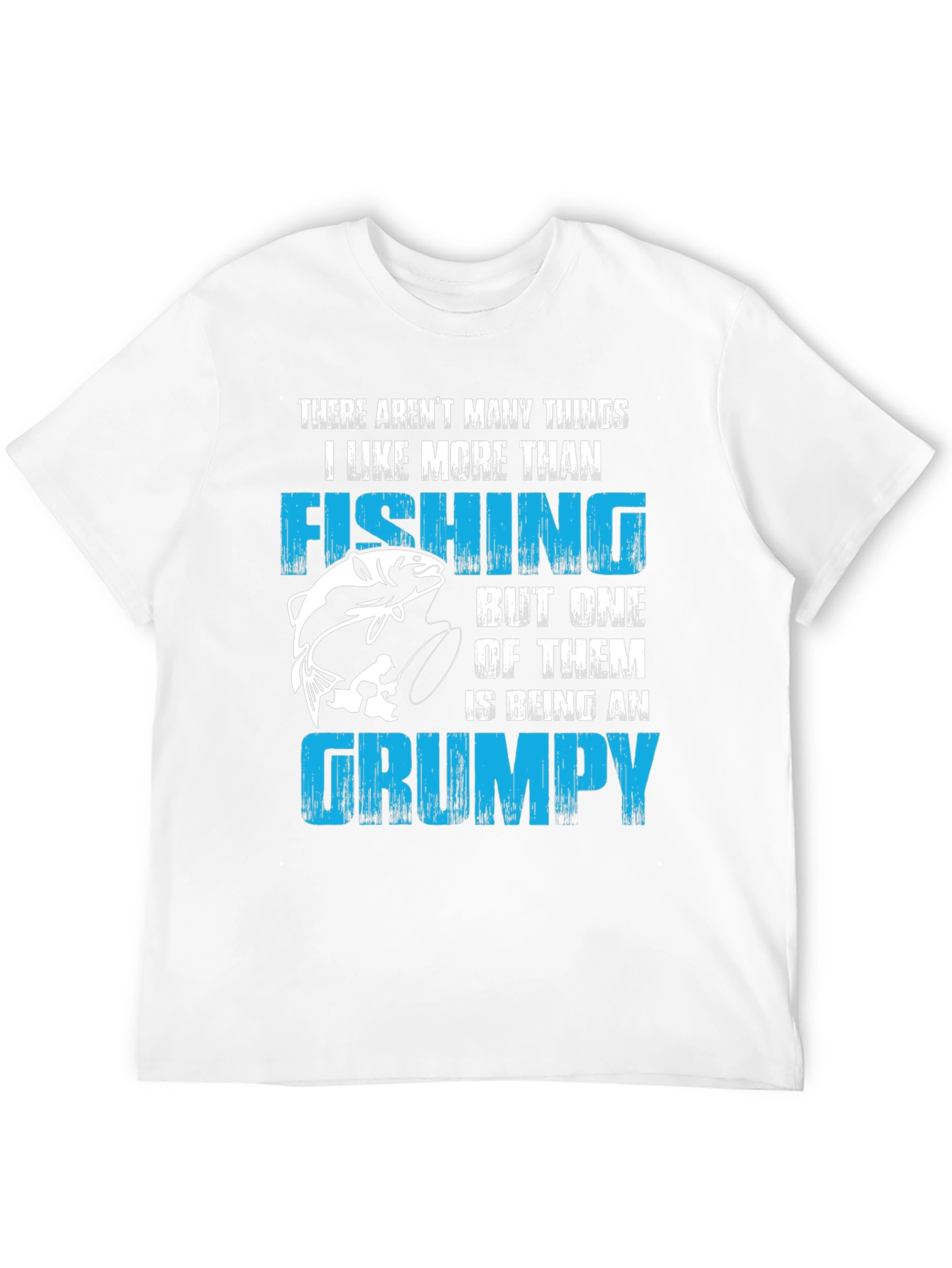 Fishing & Grumpy Mens Black T-Shirt