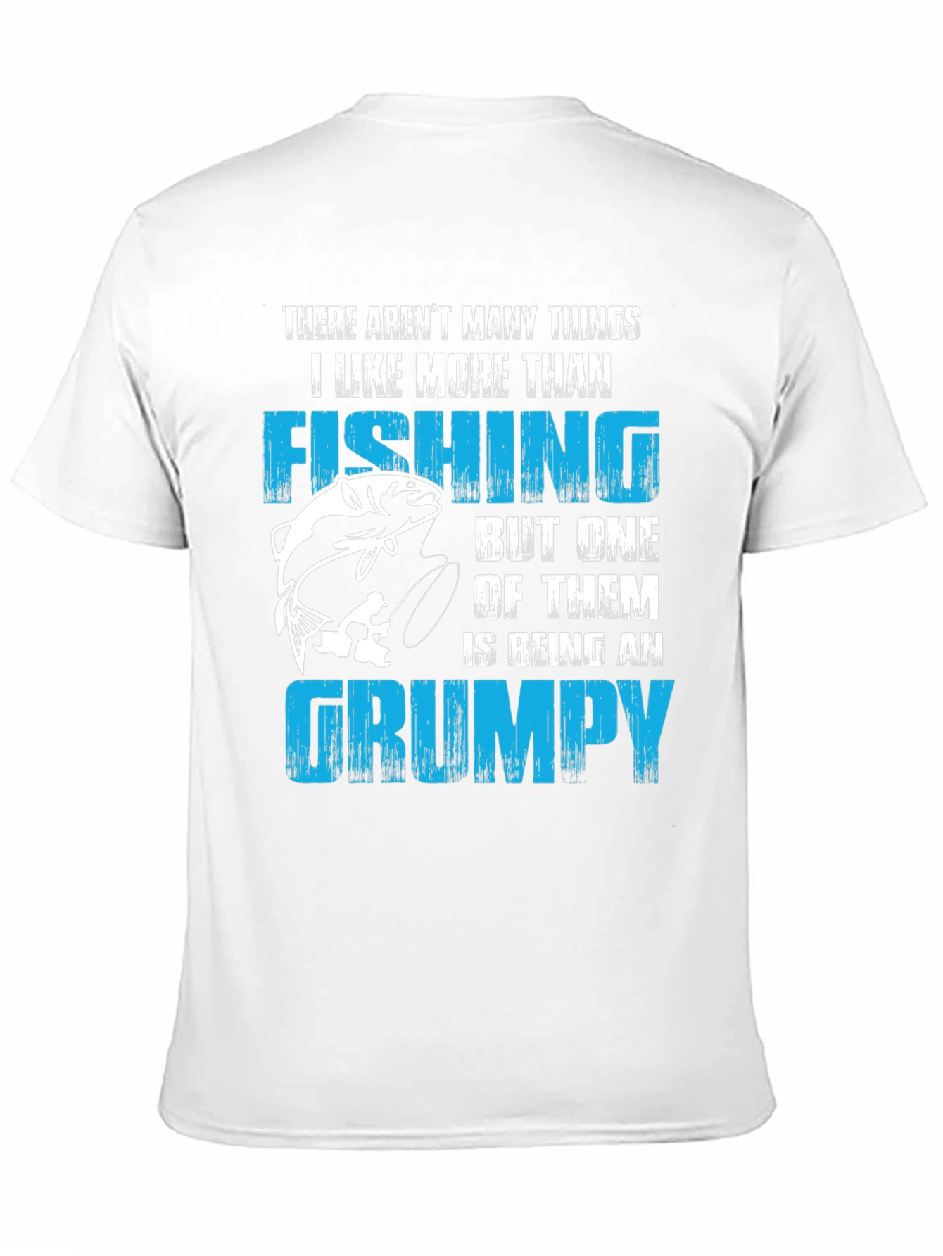 Fishing & Grumpy Mens Black T-Shirt