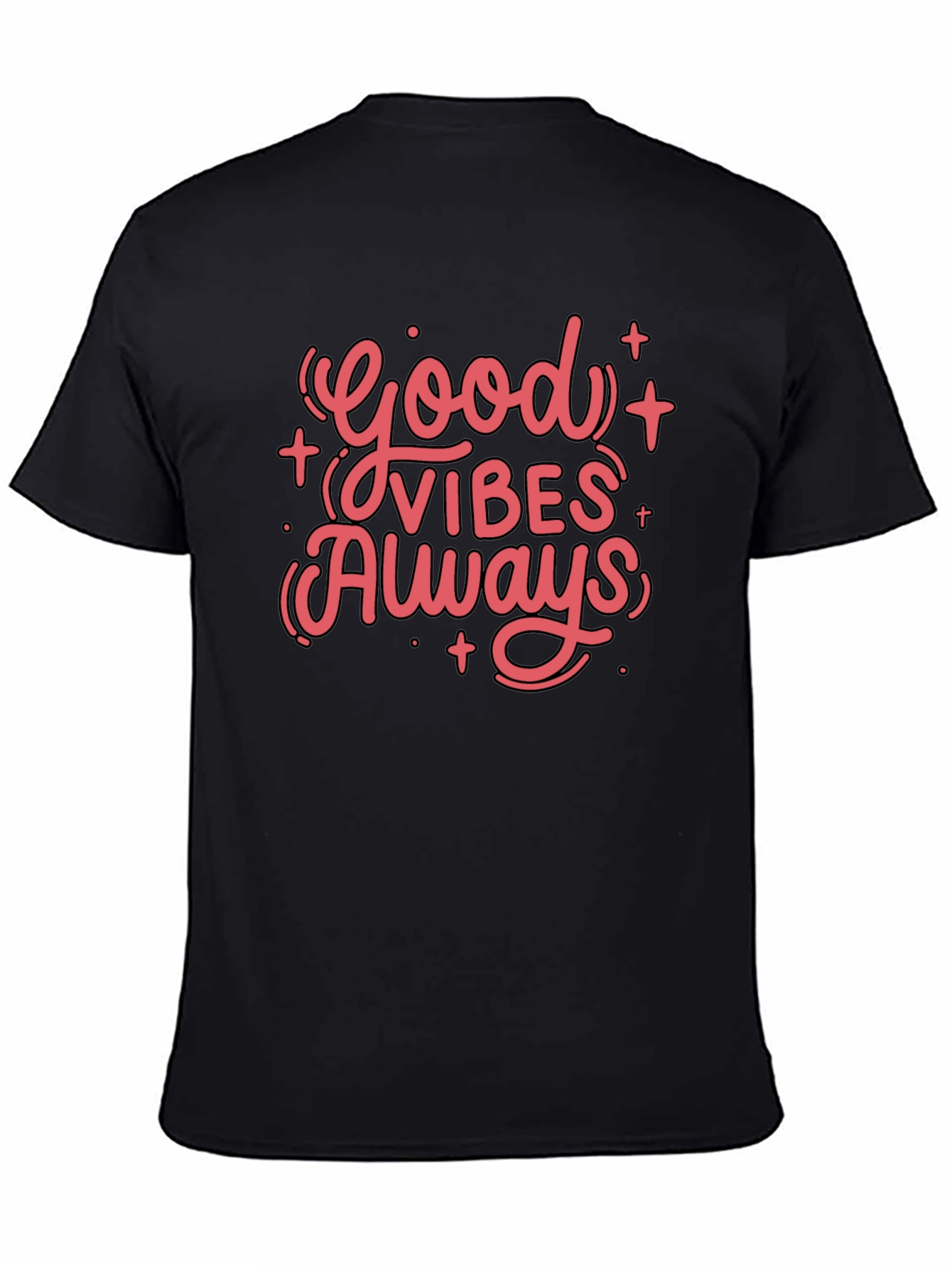 Good Vibes Always Black Graphic Tee
