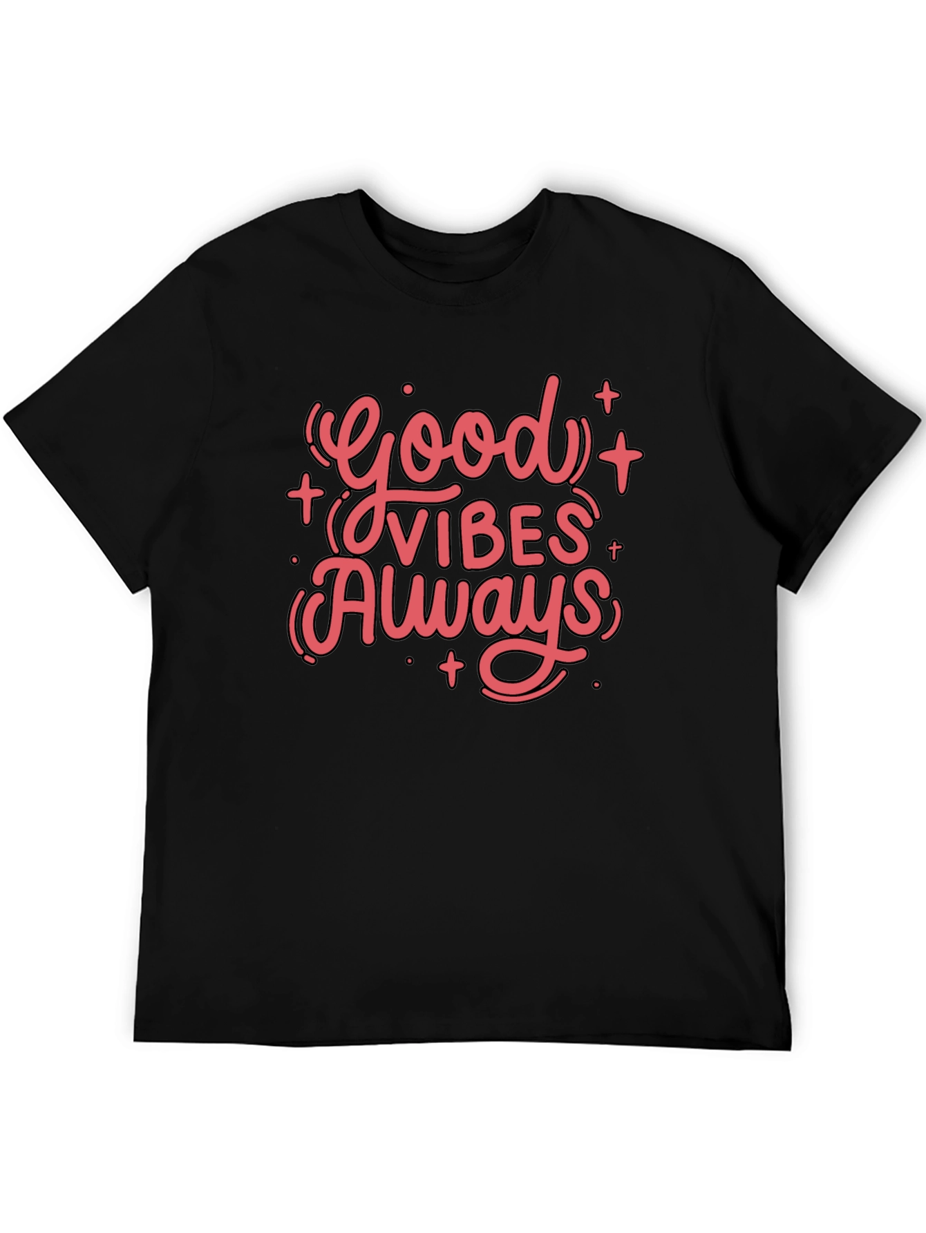 Good Vibes Always Black Graphic Tee