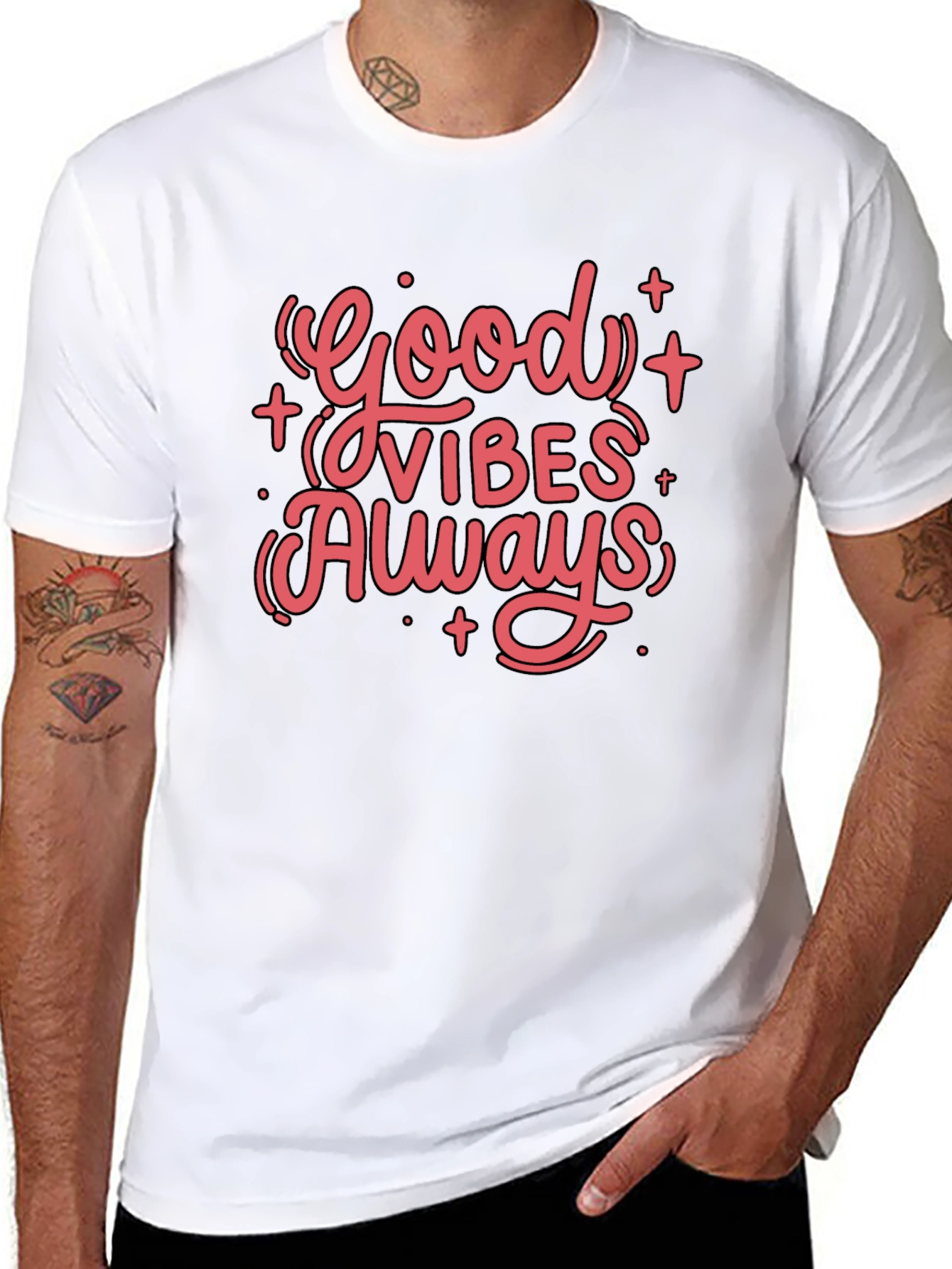 Good Vibes Always Black Graphic Tee