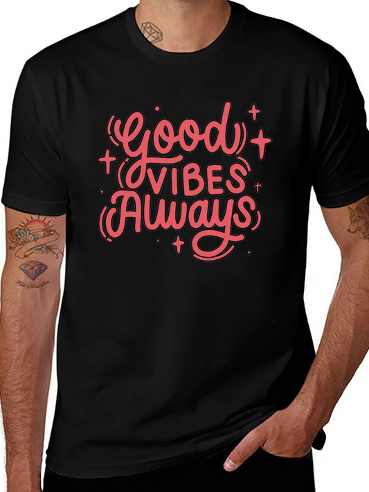 Good Vibes Always Black Graphic Tee