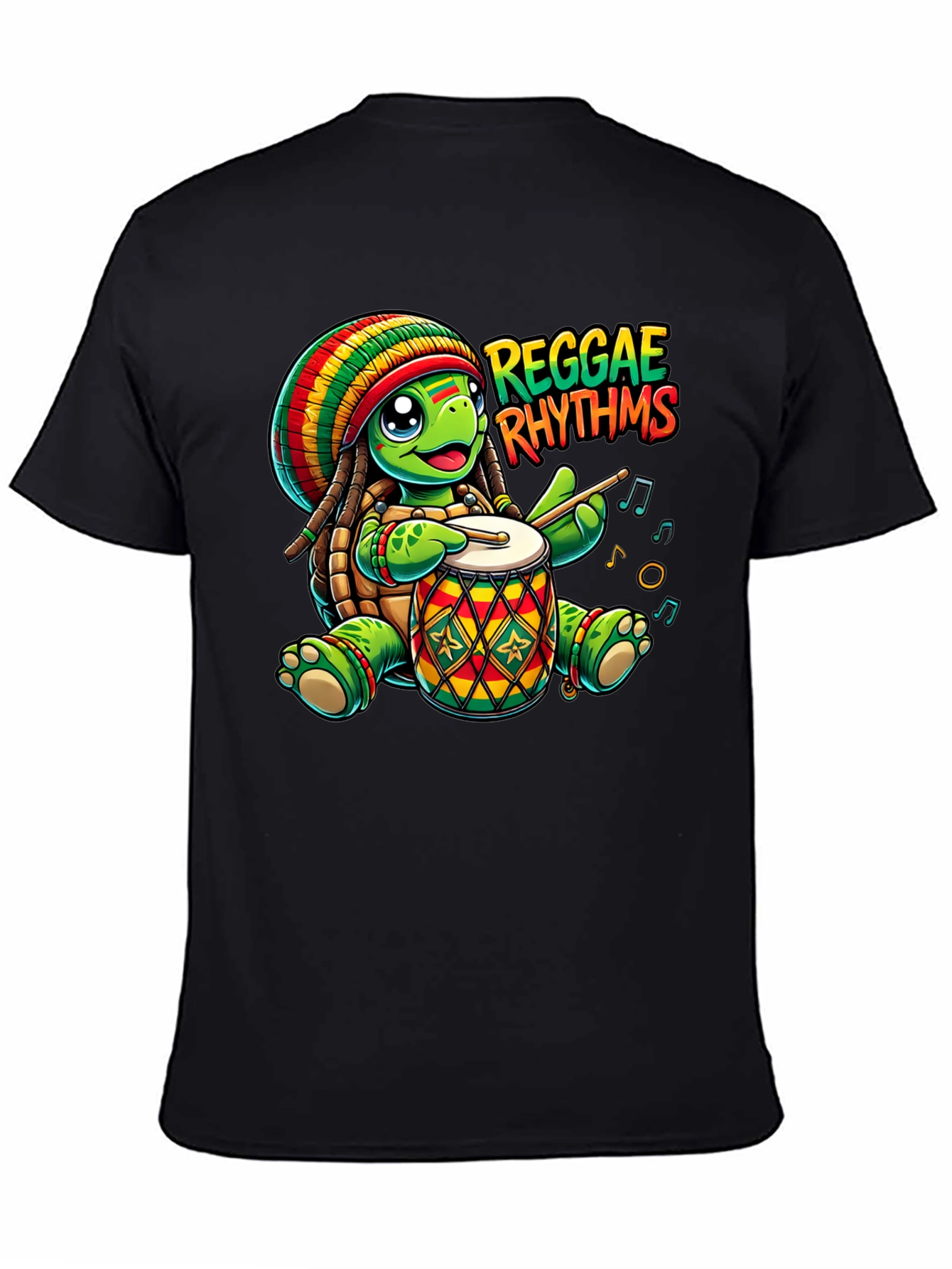 Reggae Rhythms Turtle Drummer T-Shirt