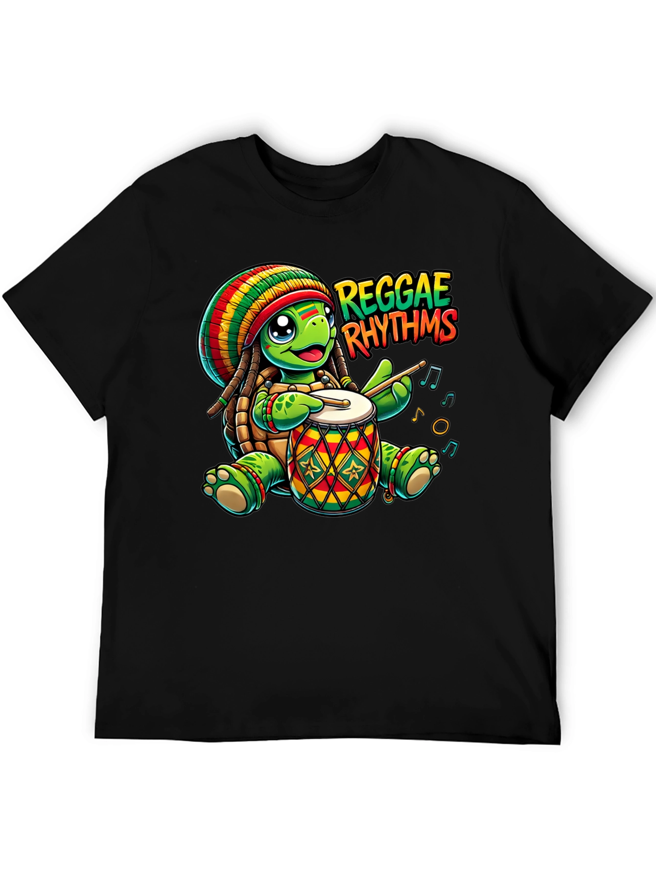 Reggae Rhythms Turtle Drummer T-Shirt
