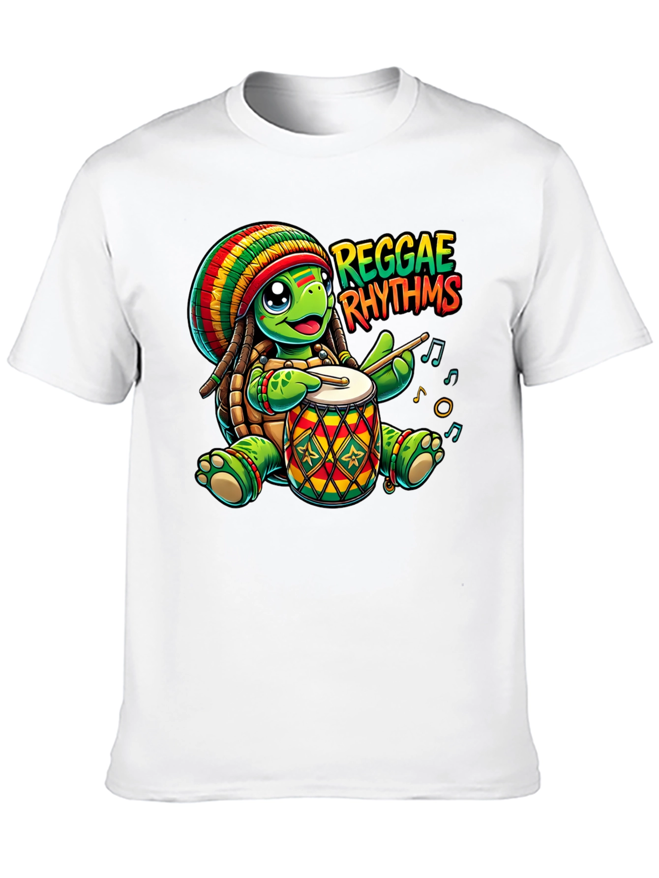Reggae Rhythms Turtle Drummer T-Shirt