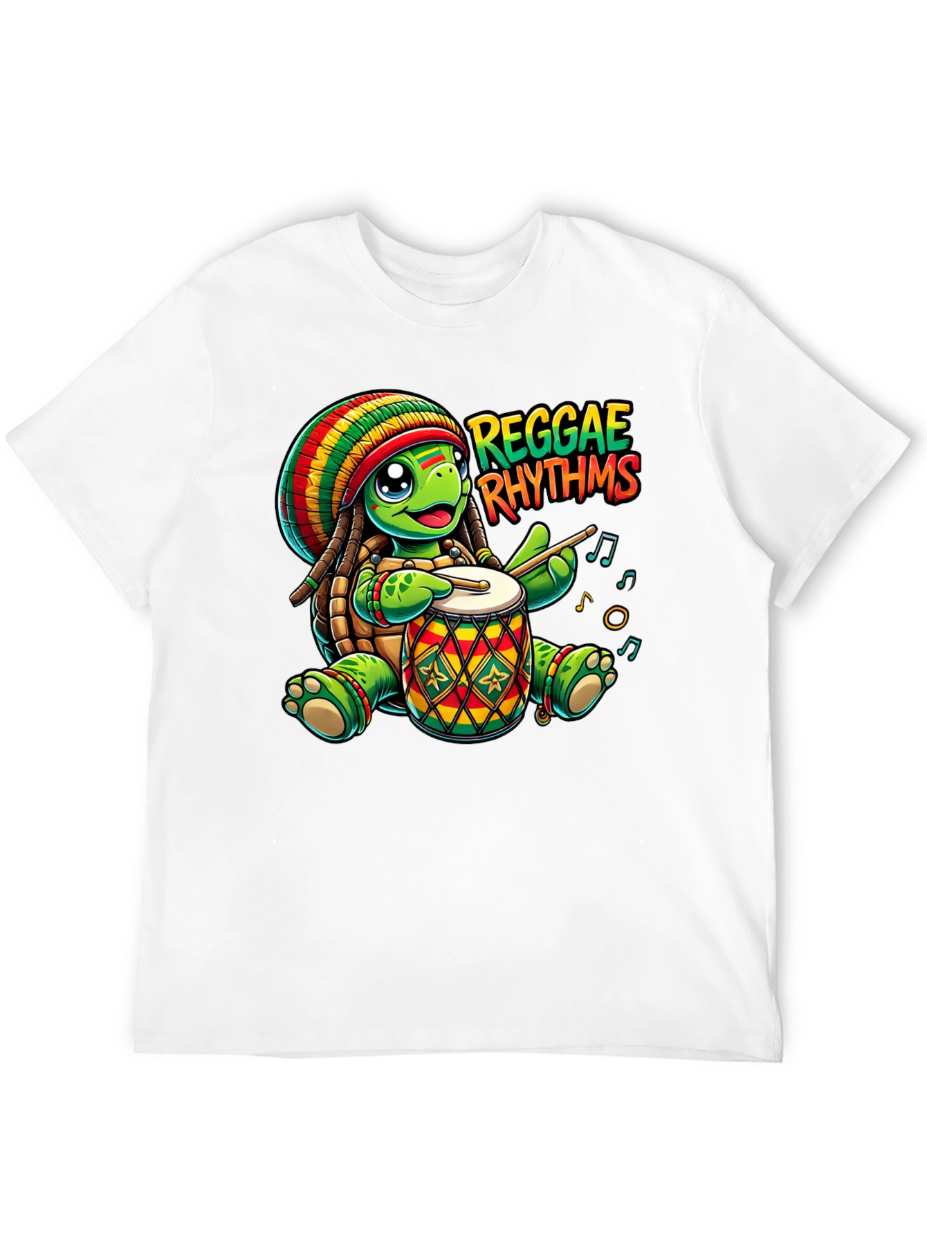 Reggae Rhythms Turtle Drummer T-Shirt