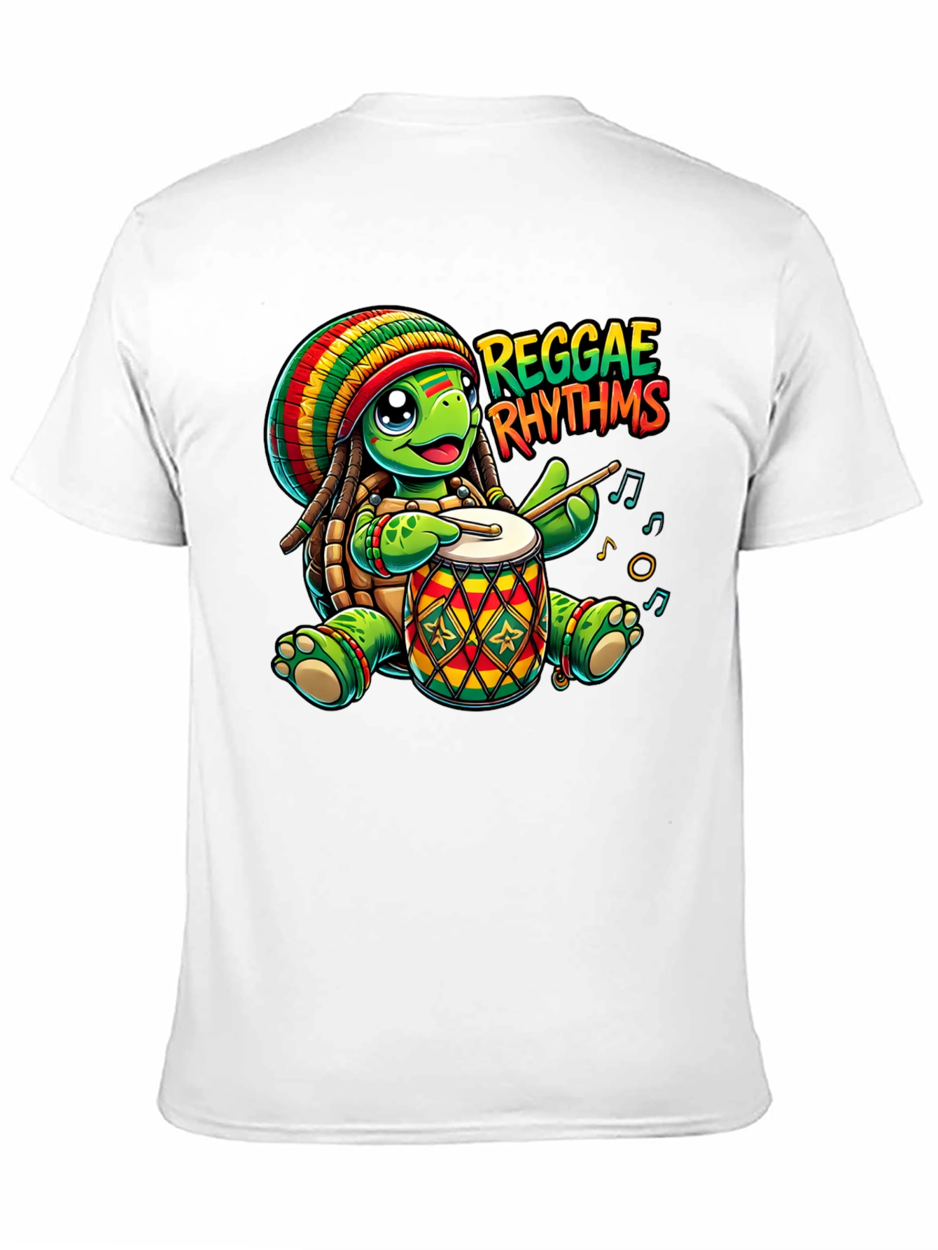 Reggae Rhythms Turtle Drummer T-Shirt