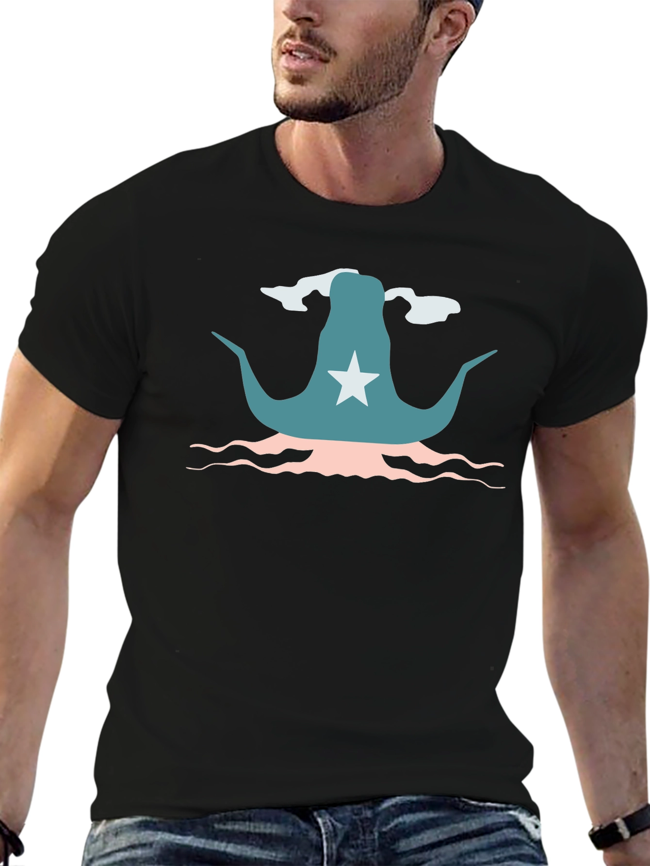 Cthulhu Graphic Tee - Black Cotton Shirt