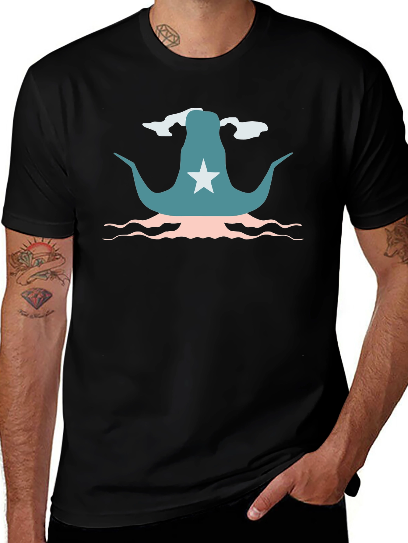 Cthulhu Graphic Tee - Black Cotton Shirt