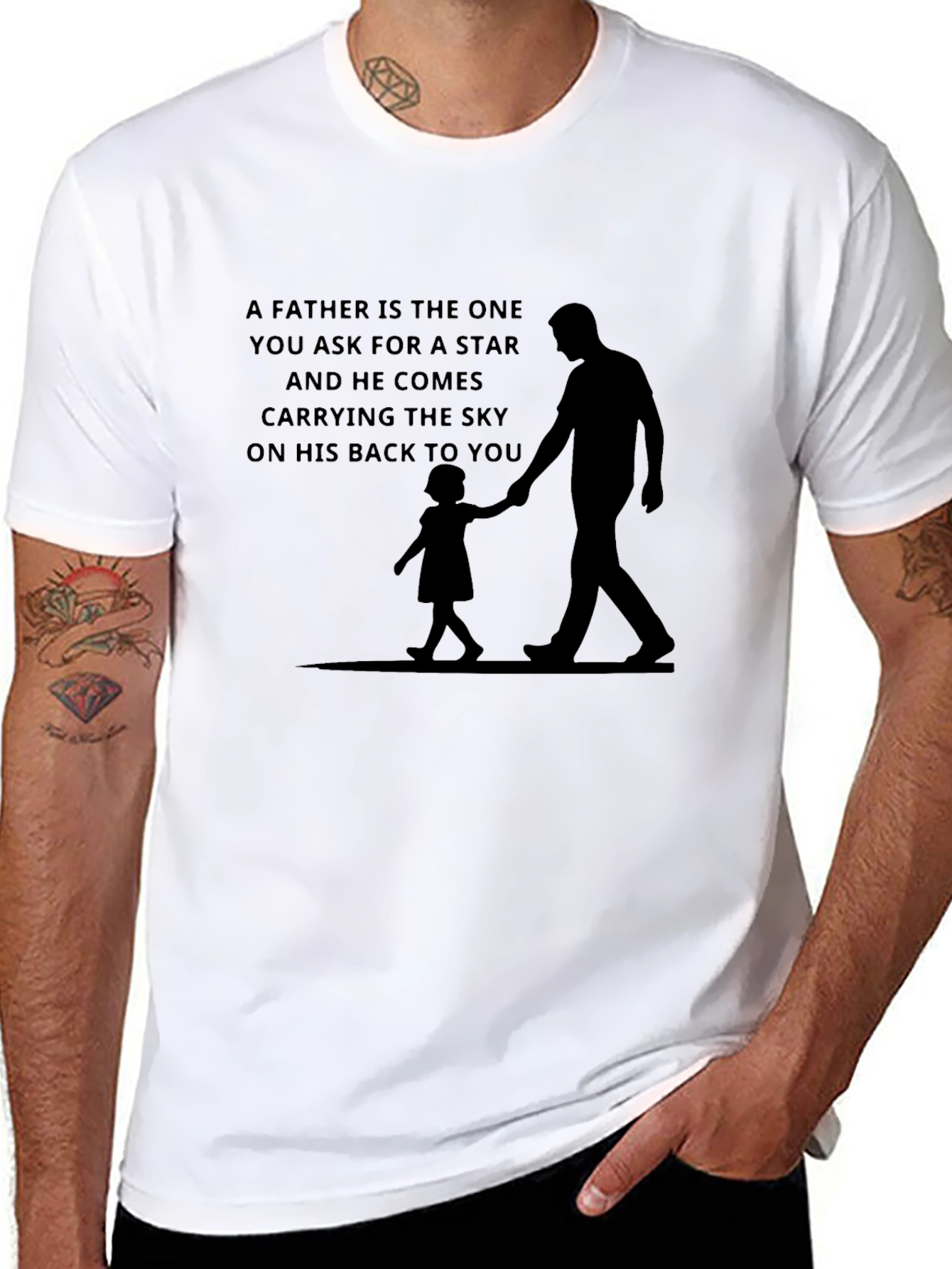 Father & Child Graphic Tee - Carrying the Sky