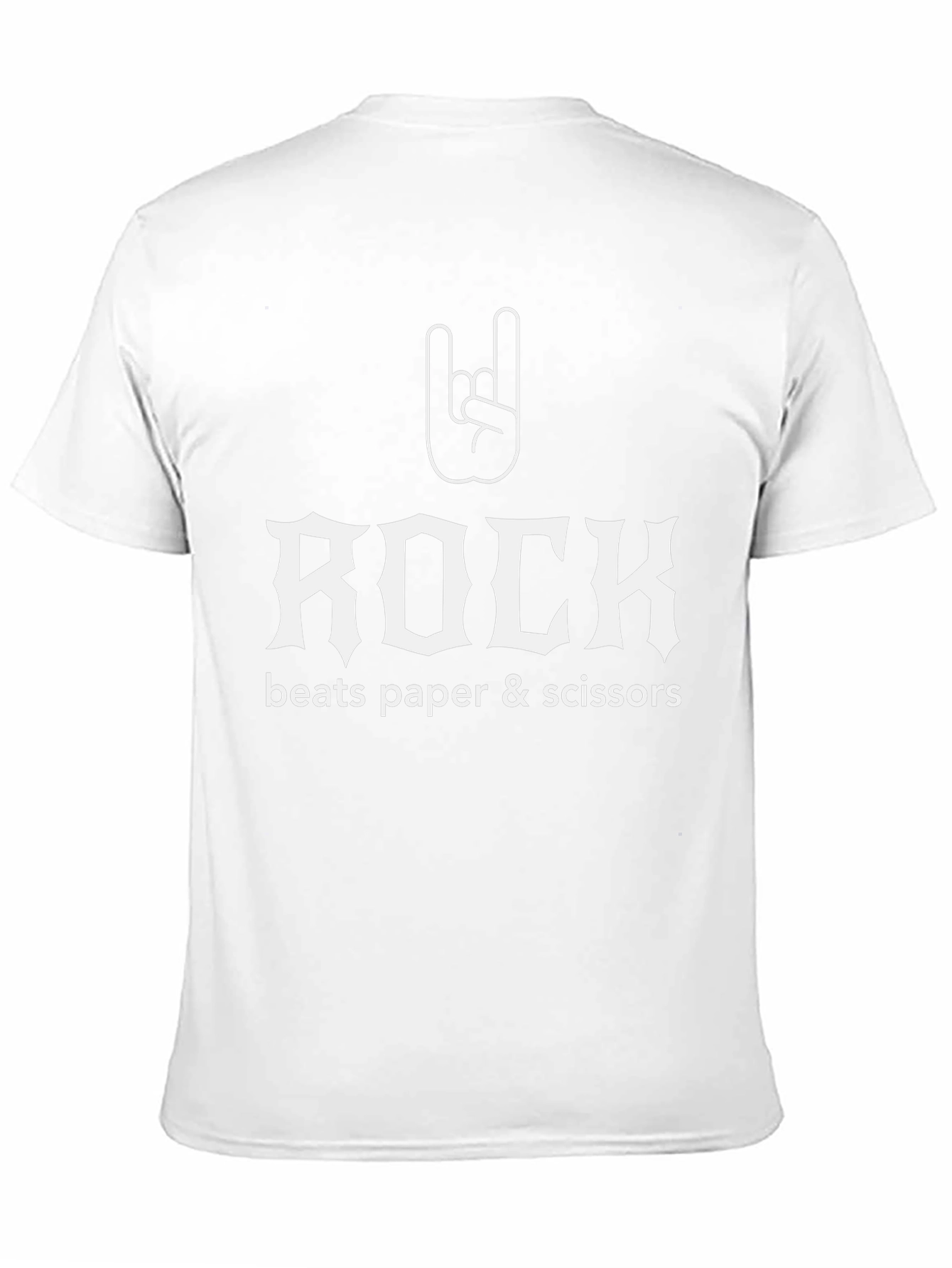 Rock Beats Paper Scissors Funny Graphic Tee