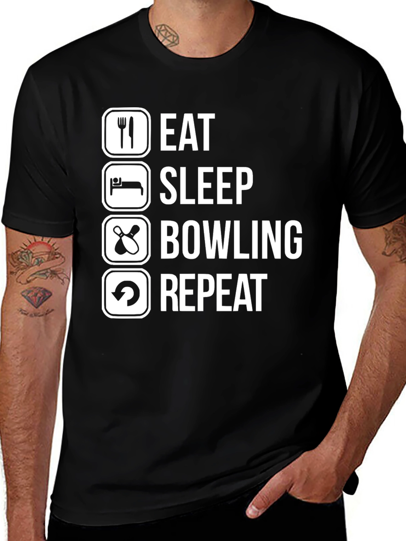 Eat Sleep Bowling Repeat T-Shirt