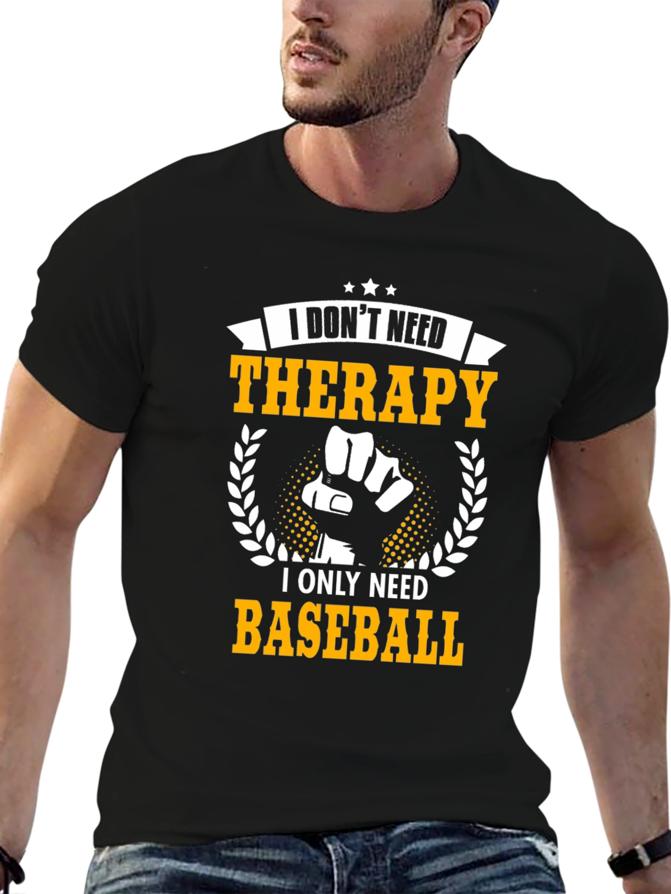 Funny Baseball T-Shirt: I Dont Need Therapy