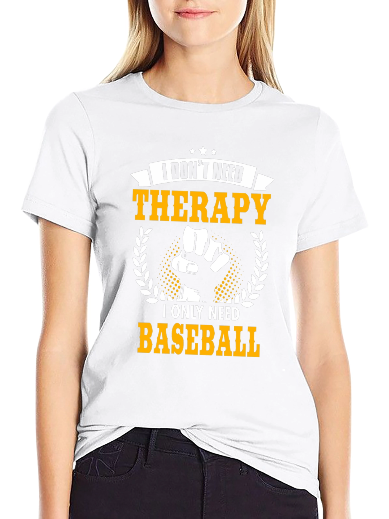 Funny Baseball T-Shirt: I Dont Need Therapy