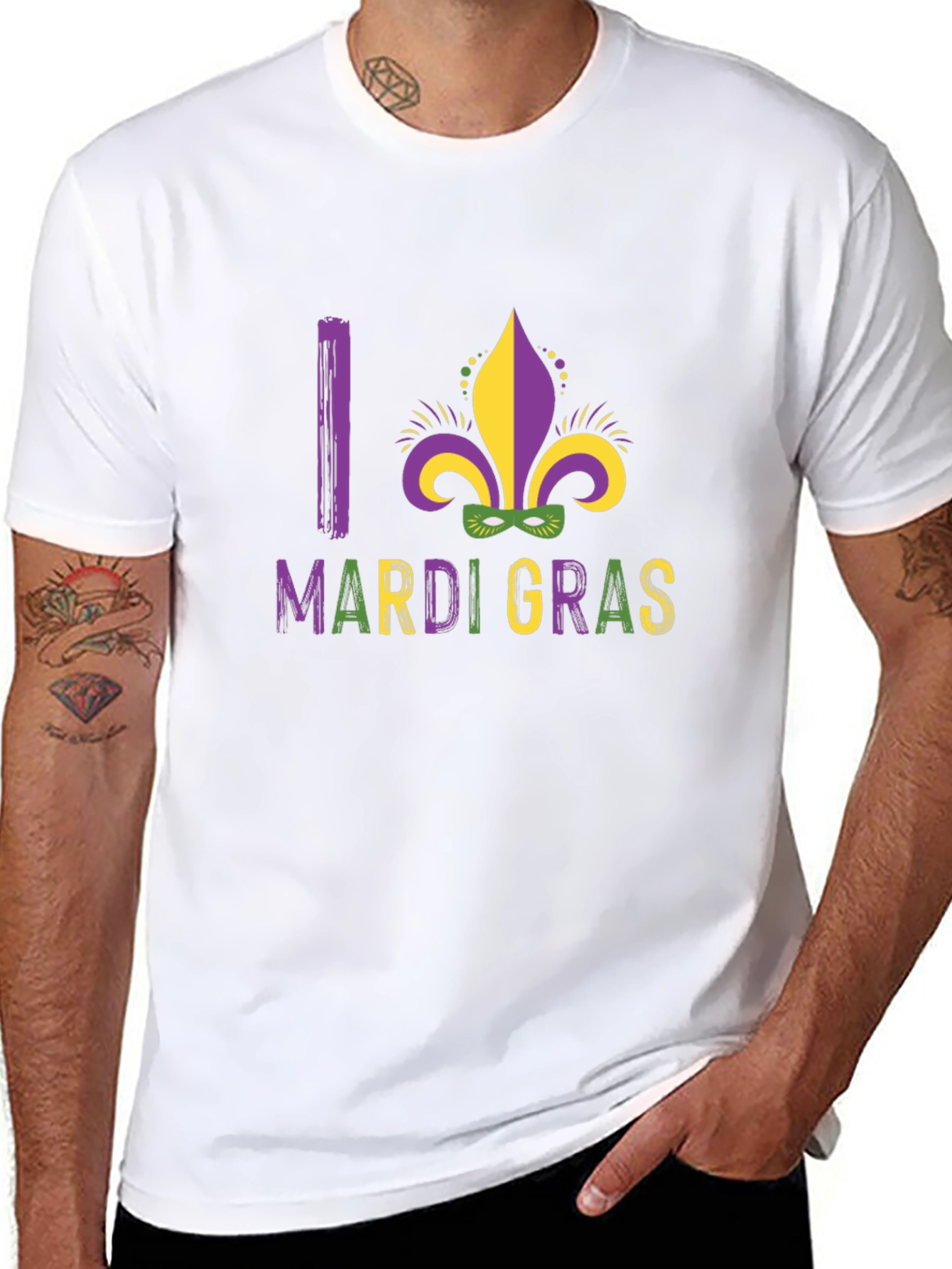 I Love Mardi Gras Graphic Tee