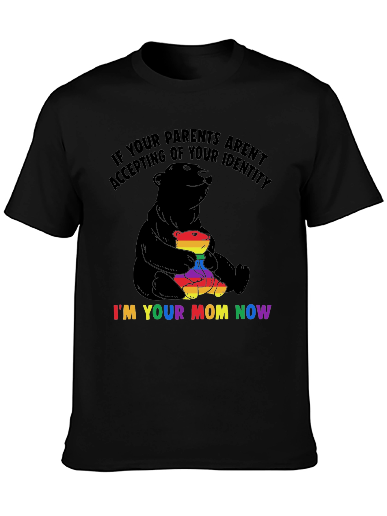 LGBTQ+ Supportive Bear Mom T-Shirt