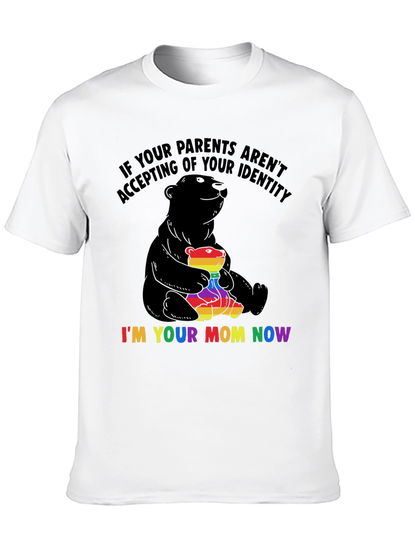 LGBTQ+ Supportive Bear Mom T-Shirt