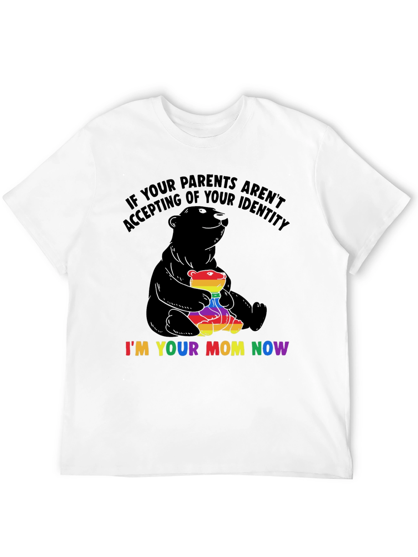 LGBTQ+ Supportive Bear Mom T-Shirt