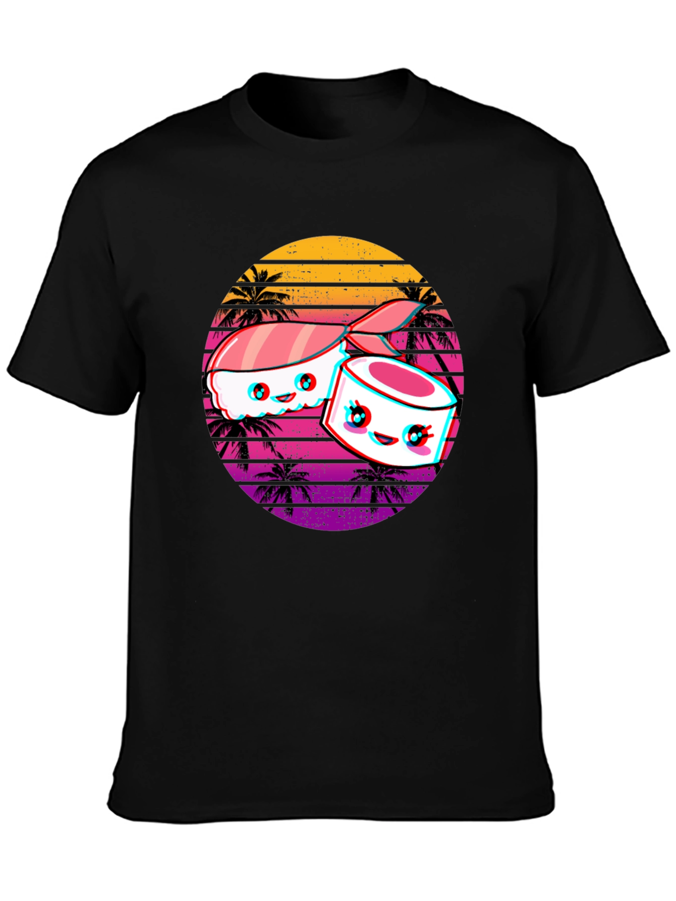 Sushi Retro Sunset T-Shirt