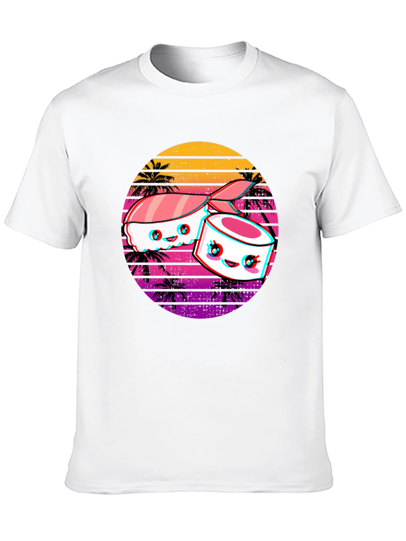 Sushi Retro Sunset T-Shirt