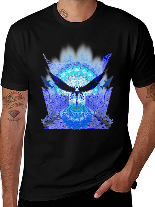 Abstract Angel Wing Graphic Tee