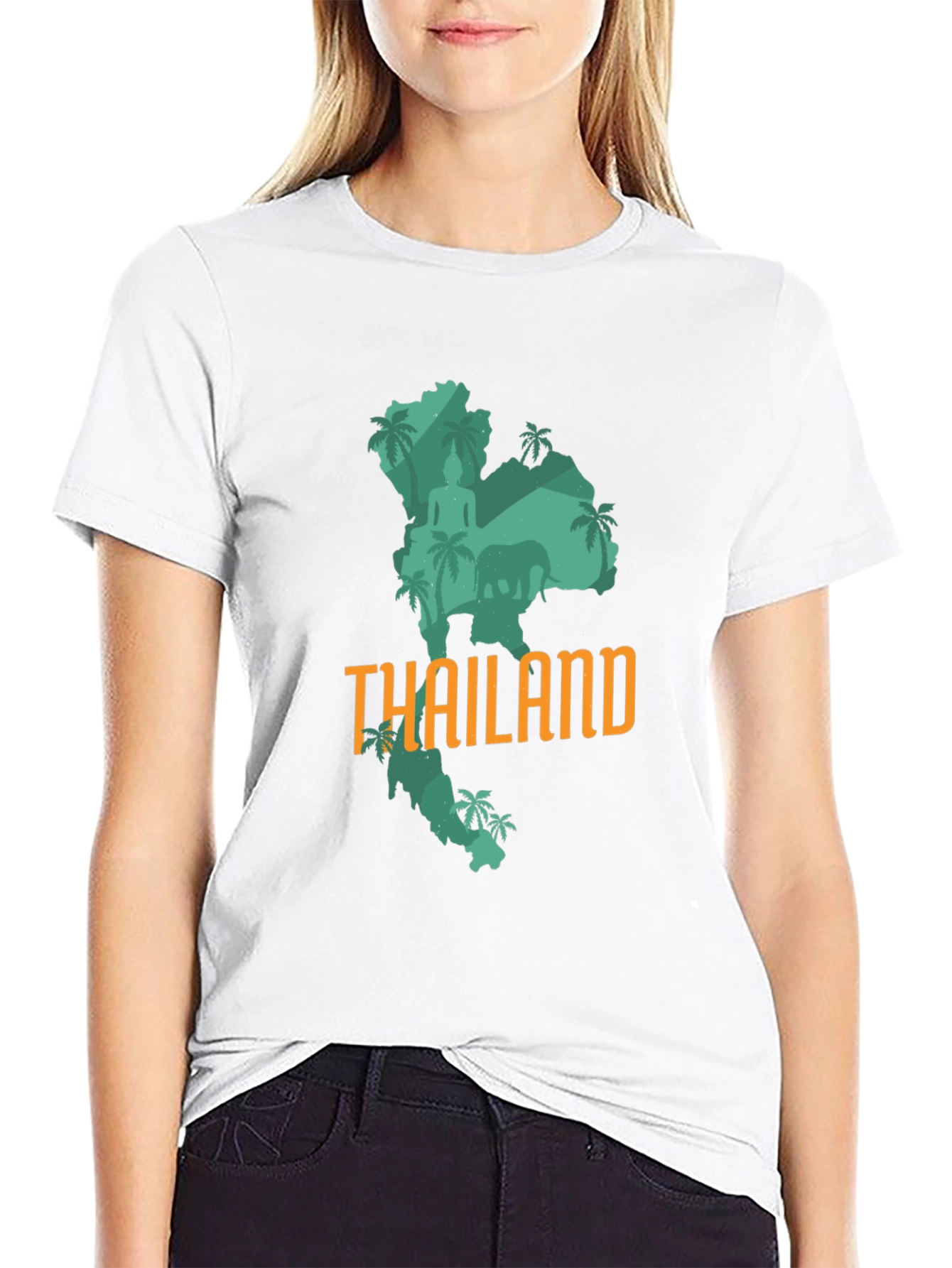 Thailand Graphic Print T-Shirt - Black