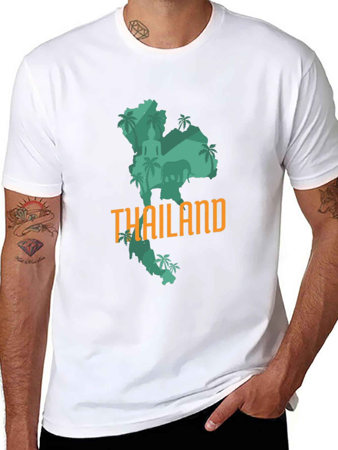 Thailand Graphic Print T-Shirt - Black