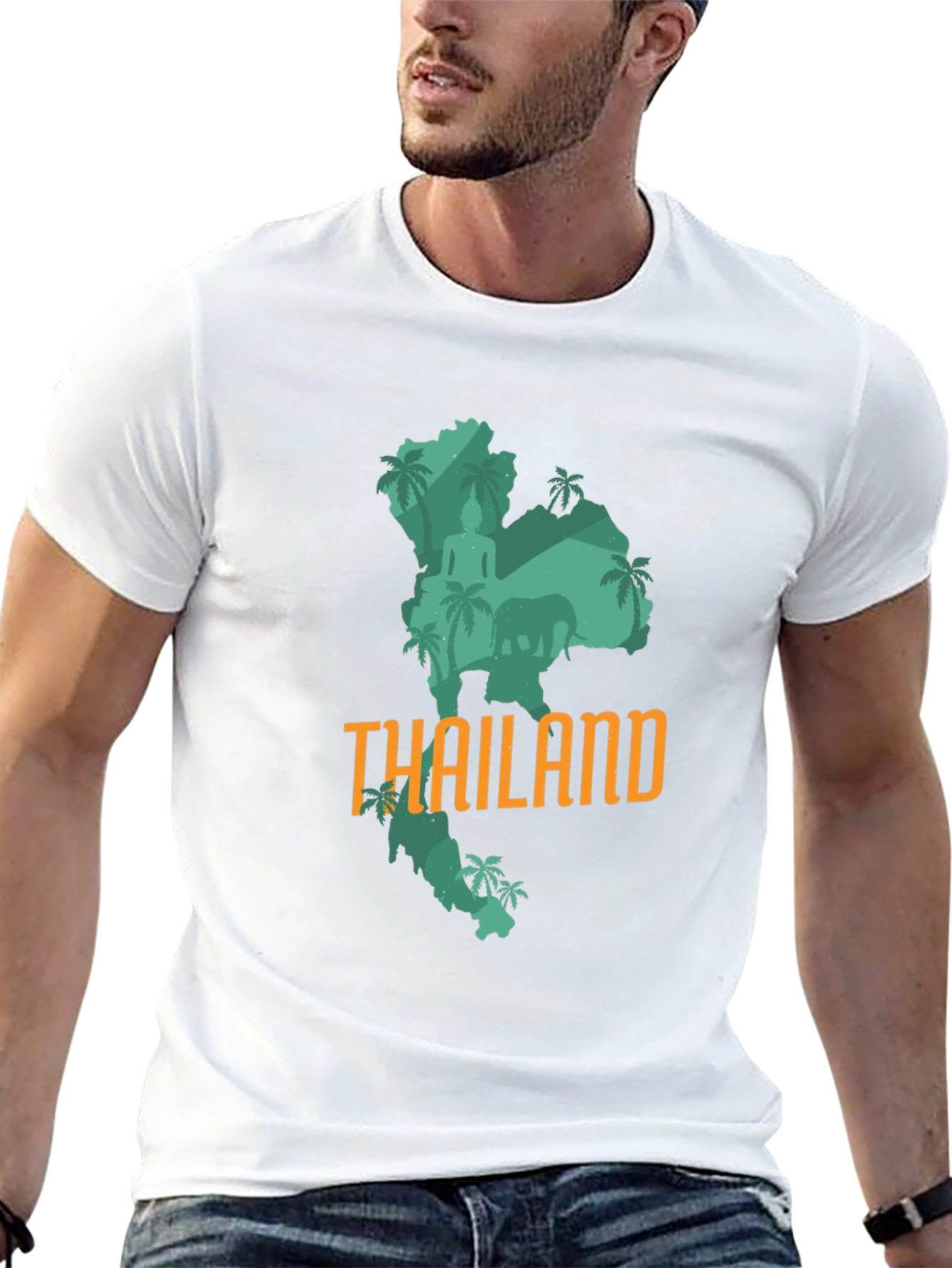 Thailand Graphic Print T-Shirt - Black