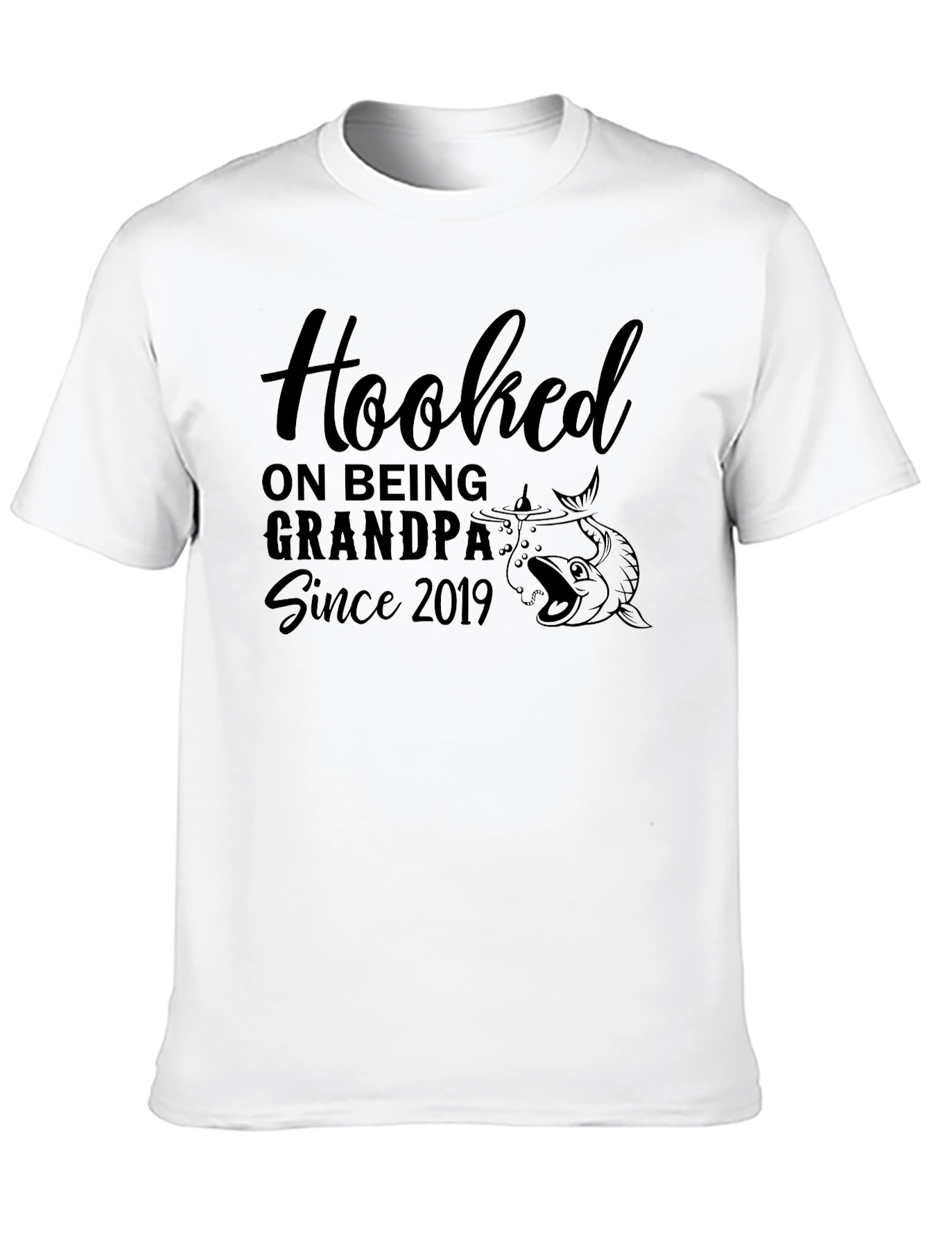 Hooked on Grandpa Since 2019 T-Shirt