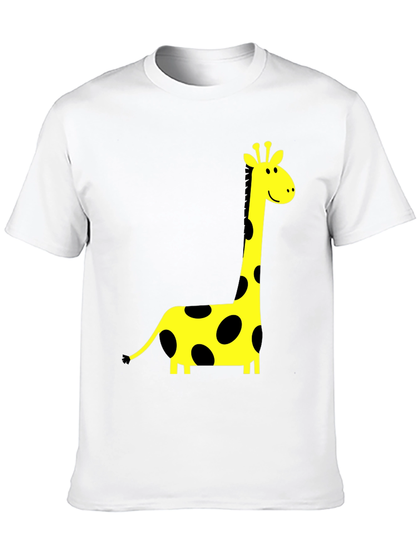 Black T-Shirt with Giraffe Print