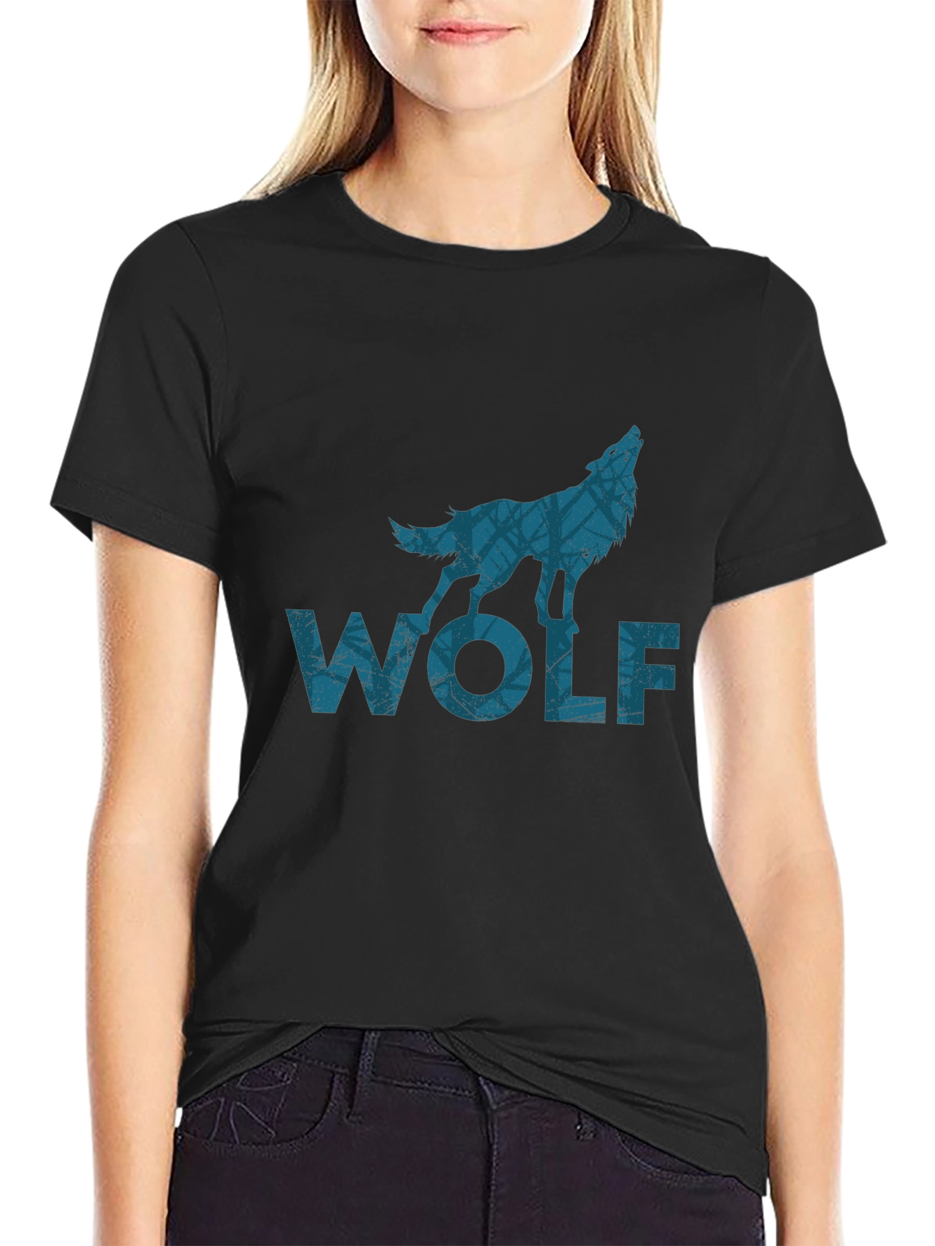 Wolf Graphic Tee - Mens Black T-Shirt