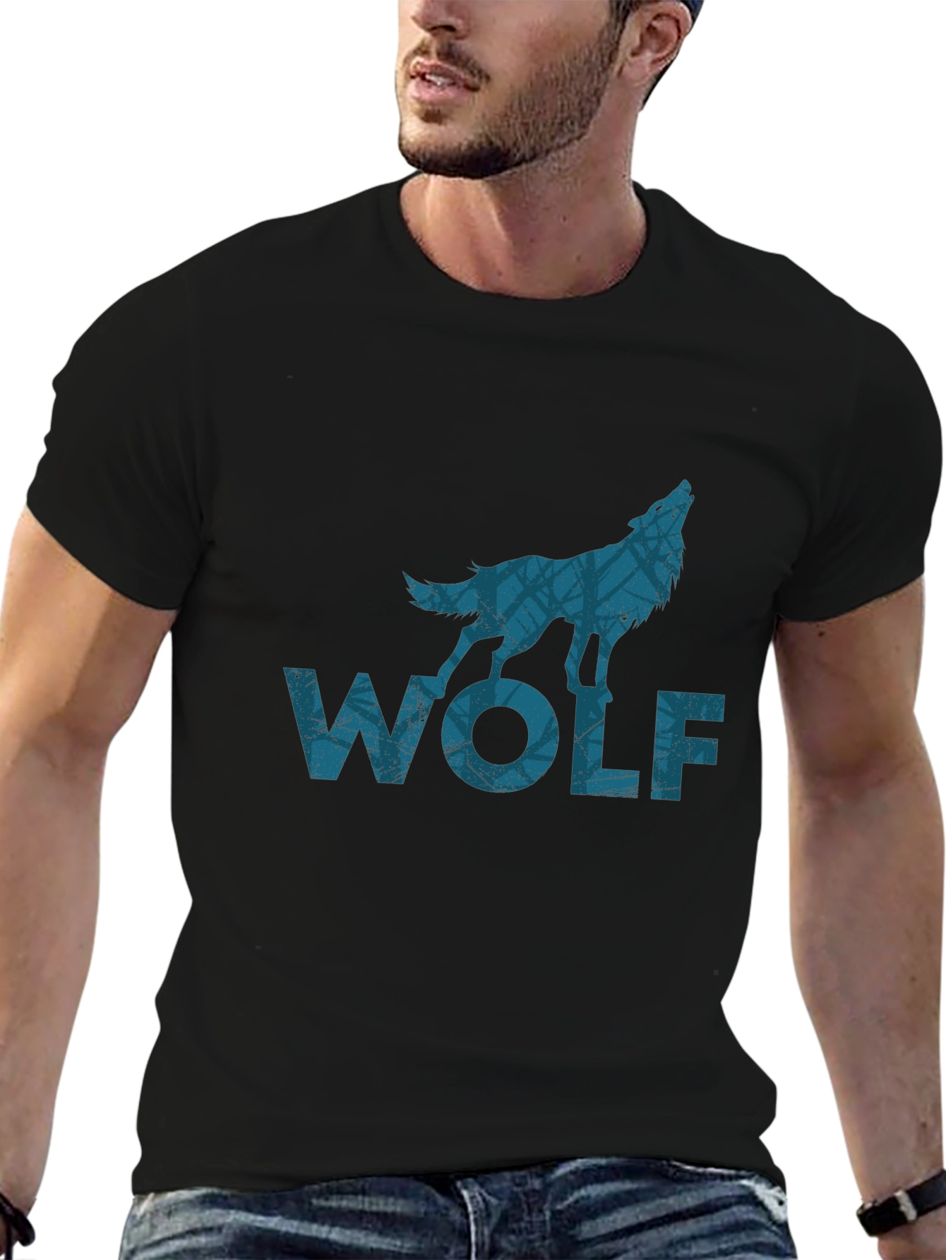 Wolf Graphic Tee - Mens Black T-Shirt