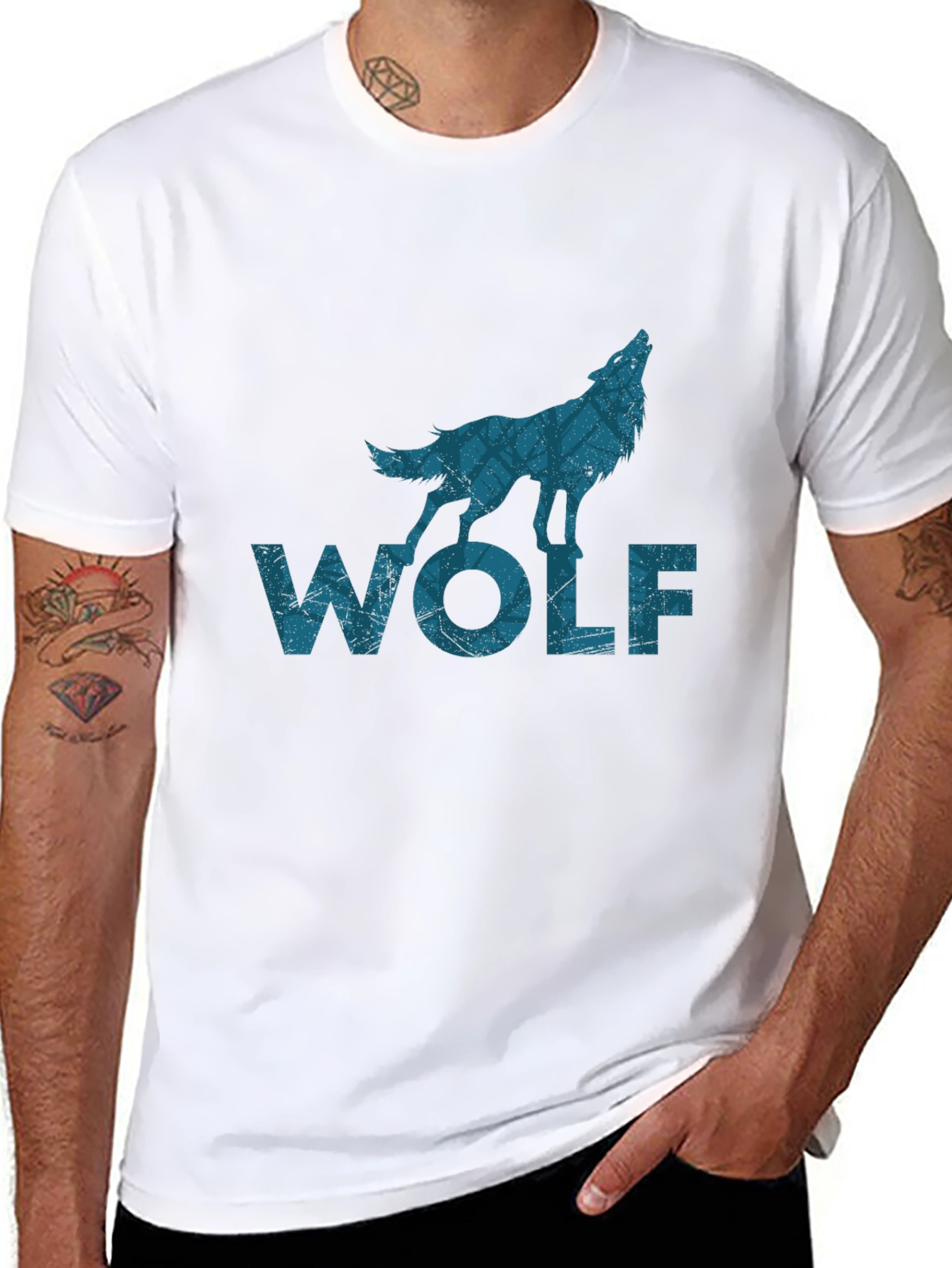 Wolf Graphic Tee - Mens Black T-Shirt