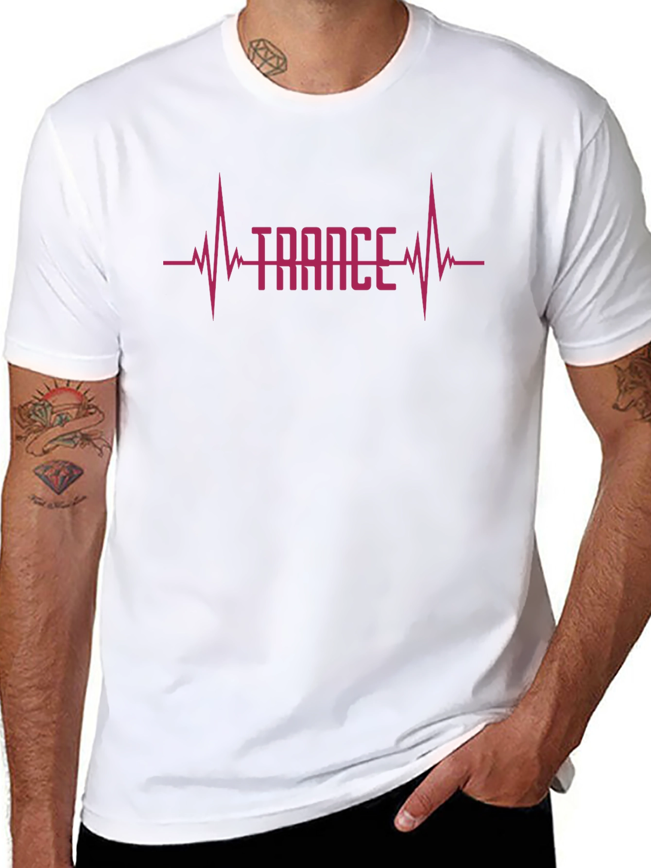 Trance Heartbeat Graphic Tee - Black