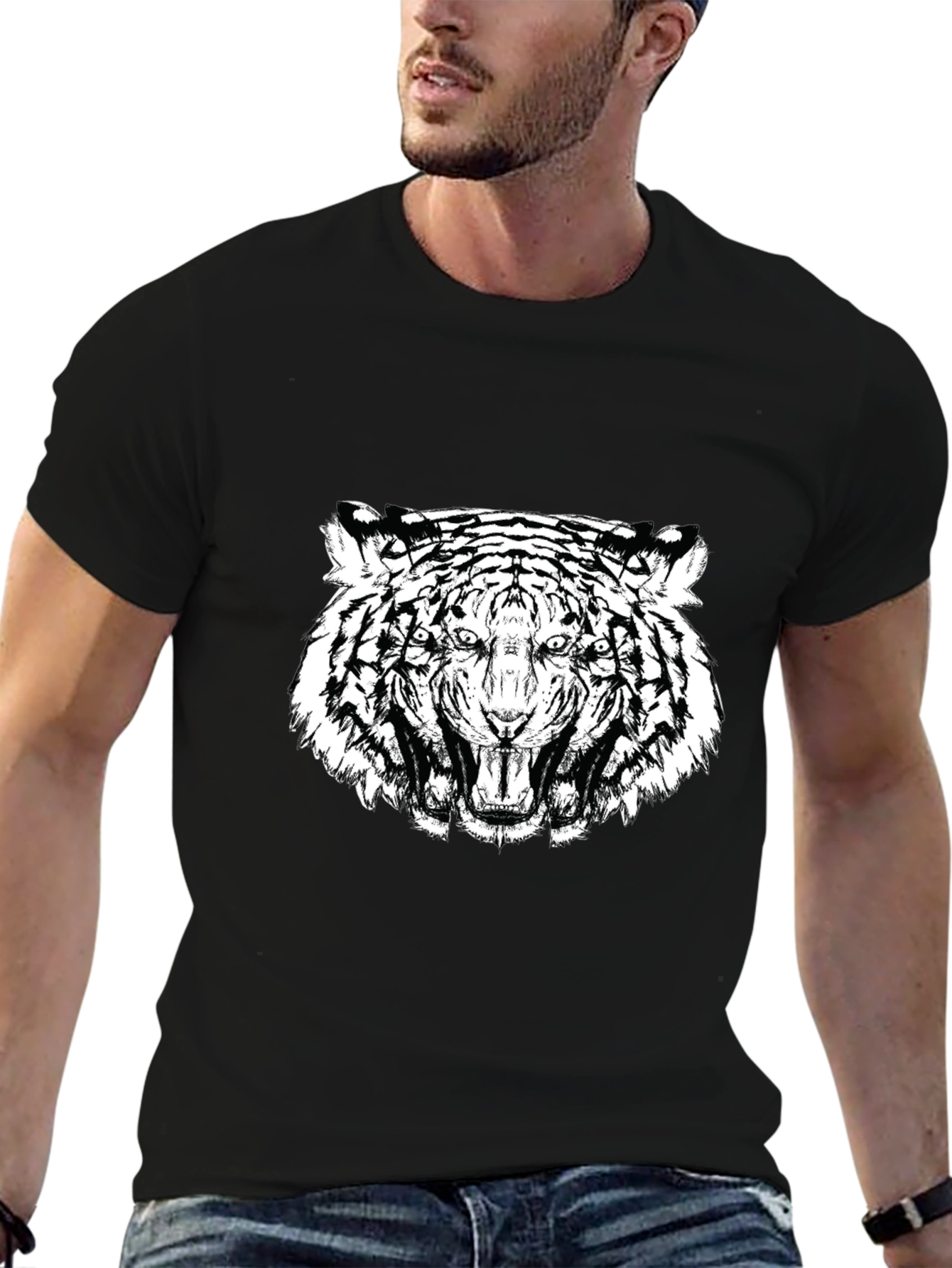 Black Tiger Graphic Tee - Fierce Style