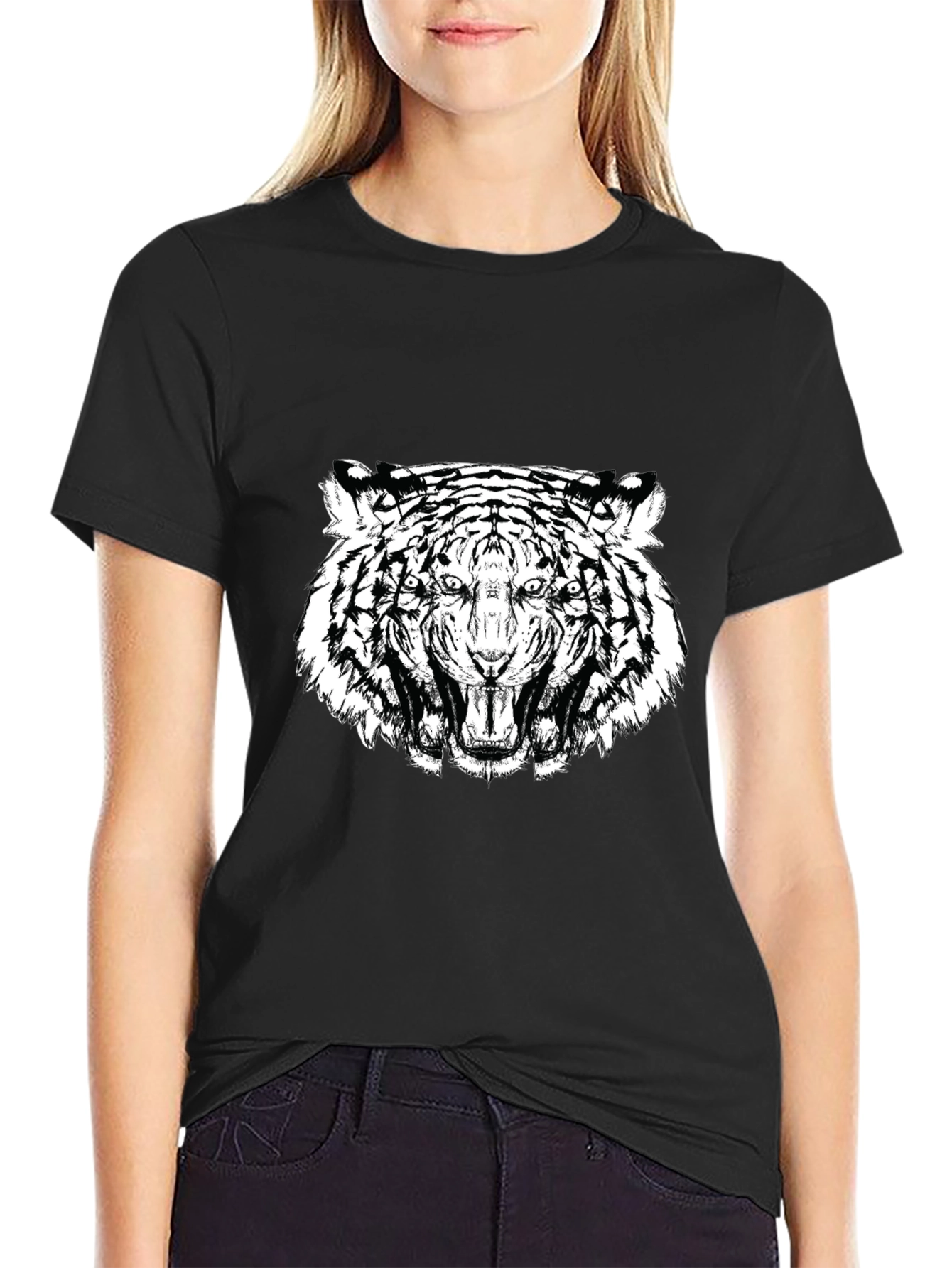 Black Tiger Graphic Tee - Fierce Style