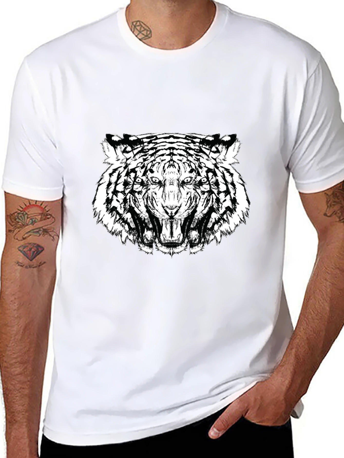 Black Tiger Graphic Tee - Fierce Style