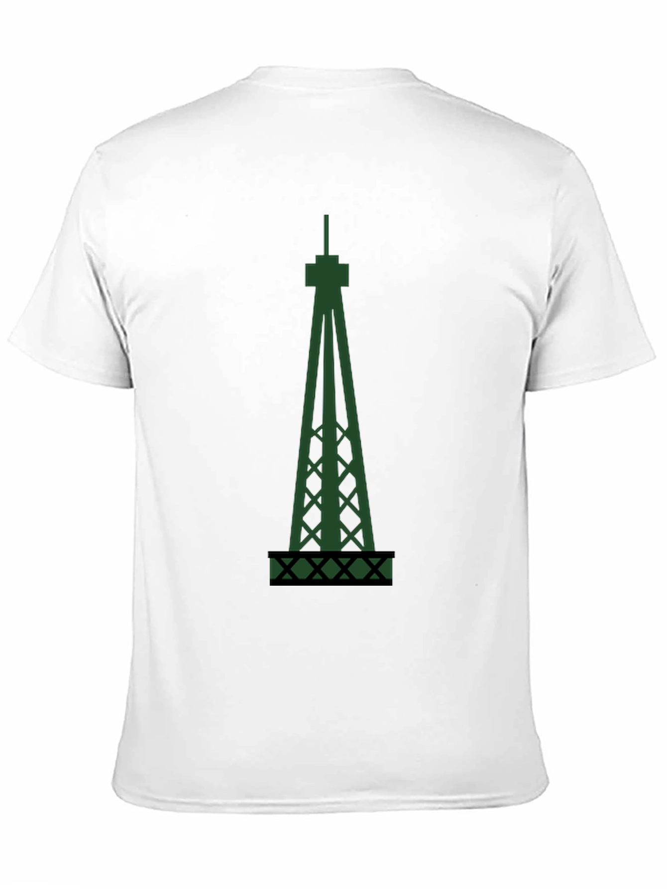 Green Derrick T-Shirt - Stylish Oil Rig Design