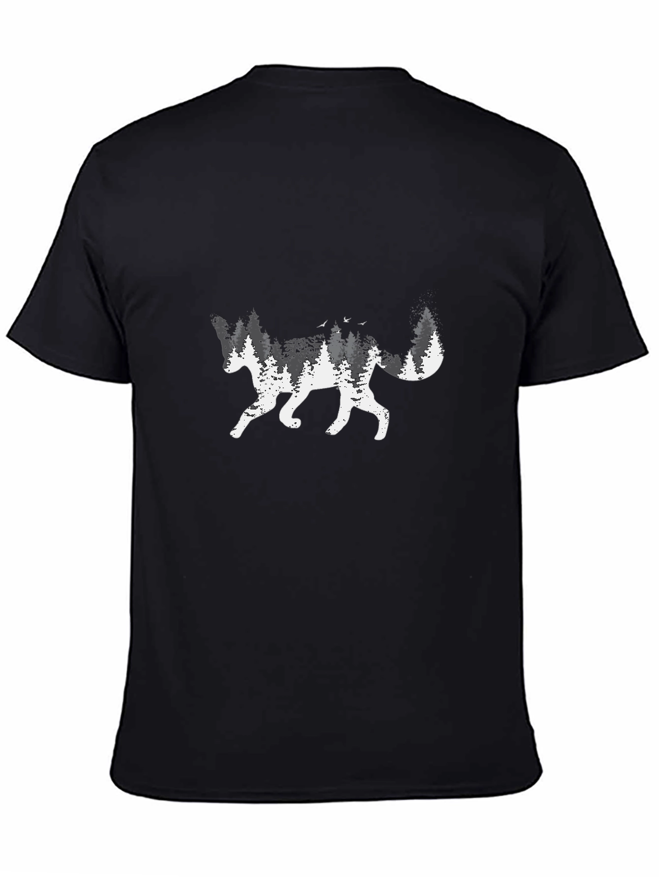 Forest Fox Graphic T-Shirt - Black