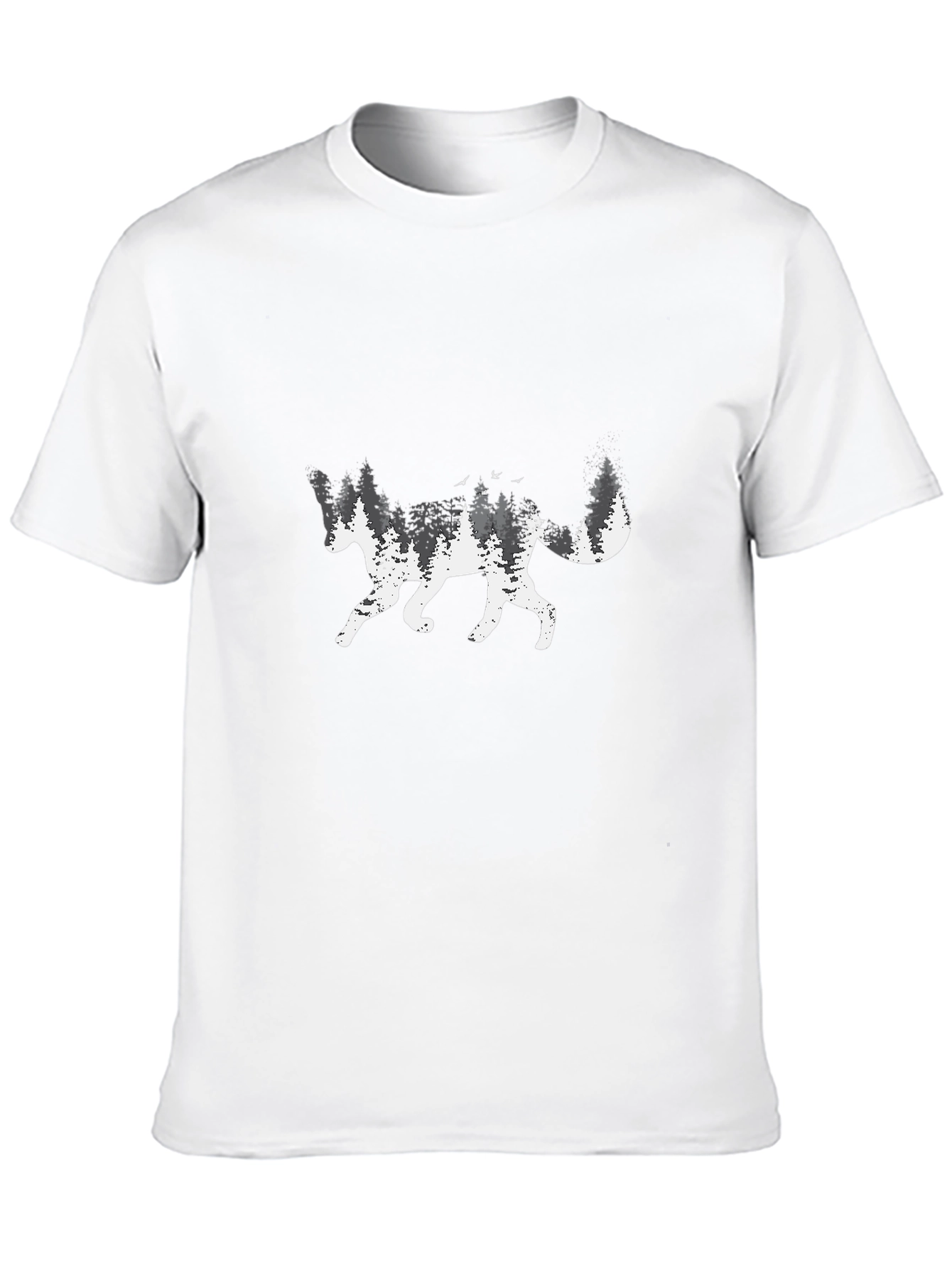 Forest Fox Graphic T-Shirt - Black