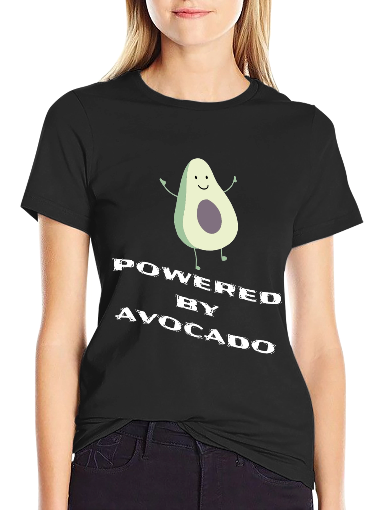 Powered By Avocado Graphic T-Shirt