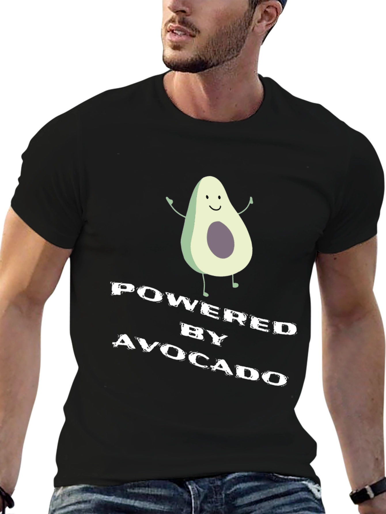 Powered By Avocado Graphic T-Shirt